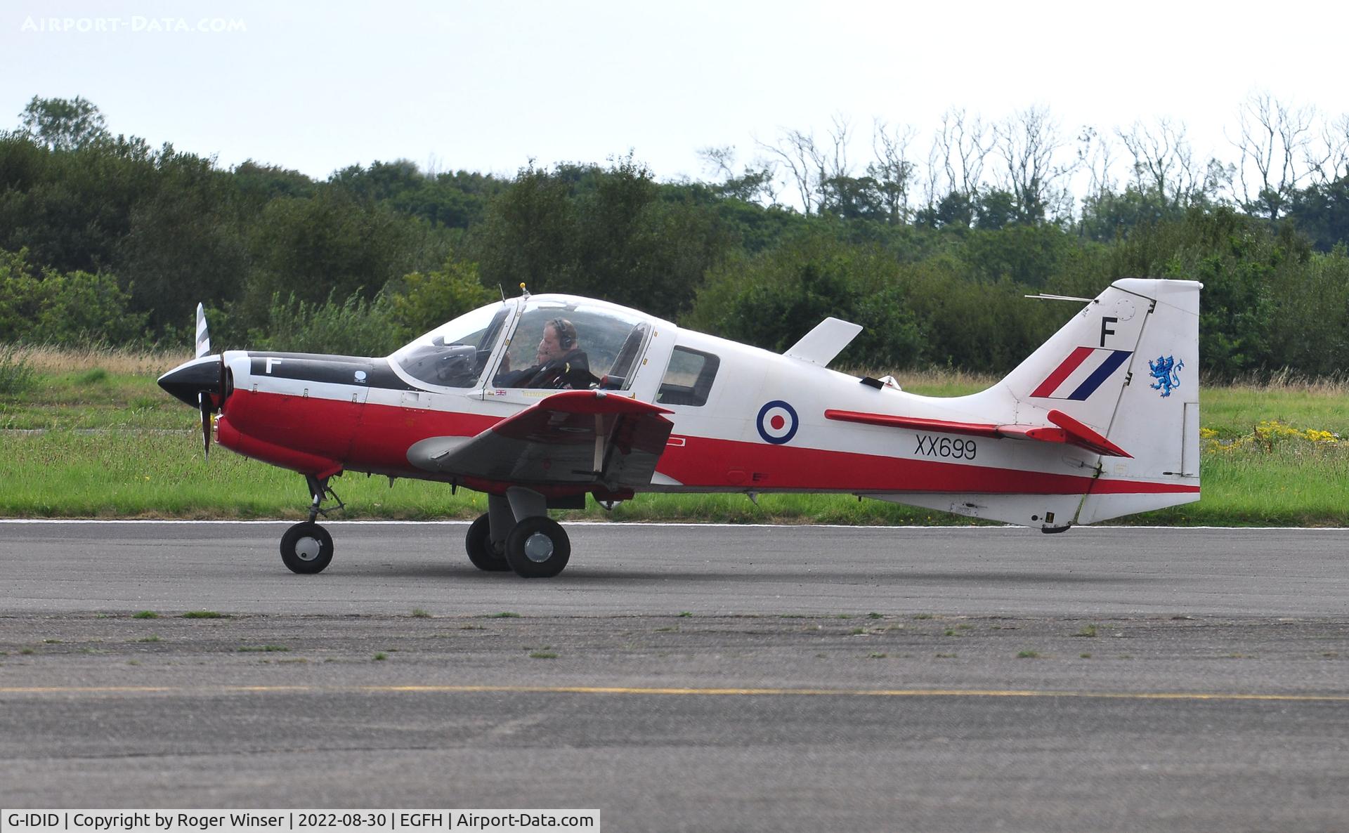 G-IDID, 1975 Scottish Aviation Bulldog T.1 C/N BH120/348, Ex-RAF aircraft XX699 coded F.