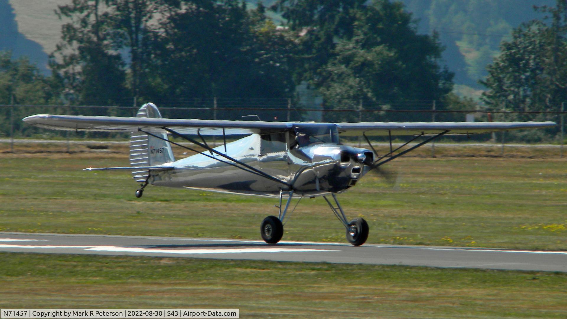 N71457, 1946 Silvaire LUSCOMBE 8A C/N 2884, Tuesday noon at Harvey Field Snohomish
