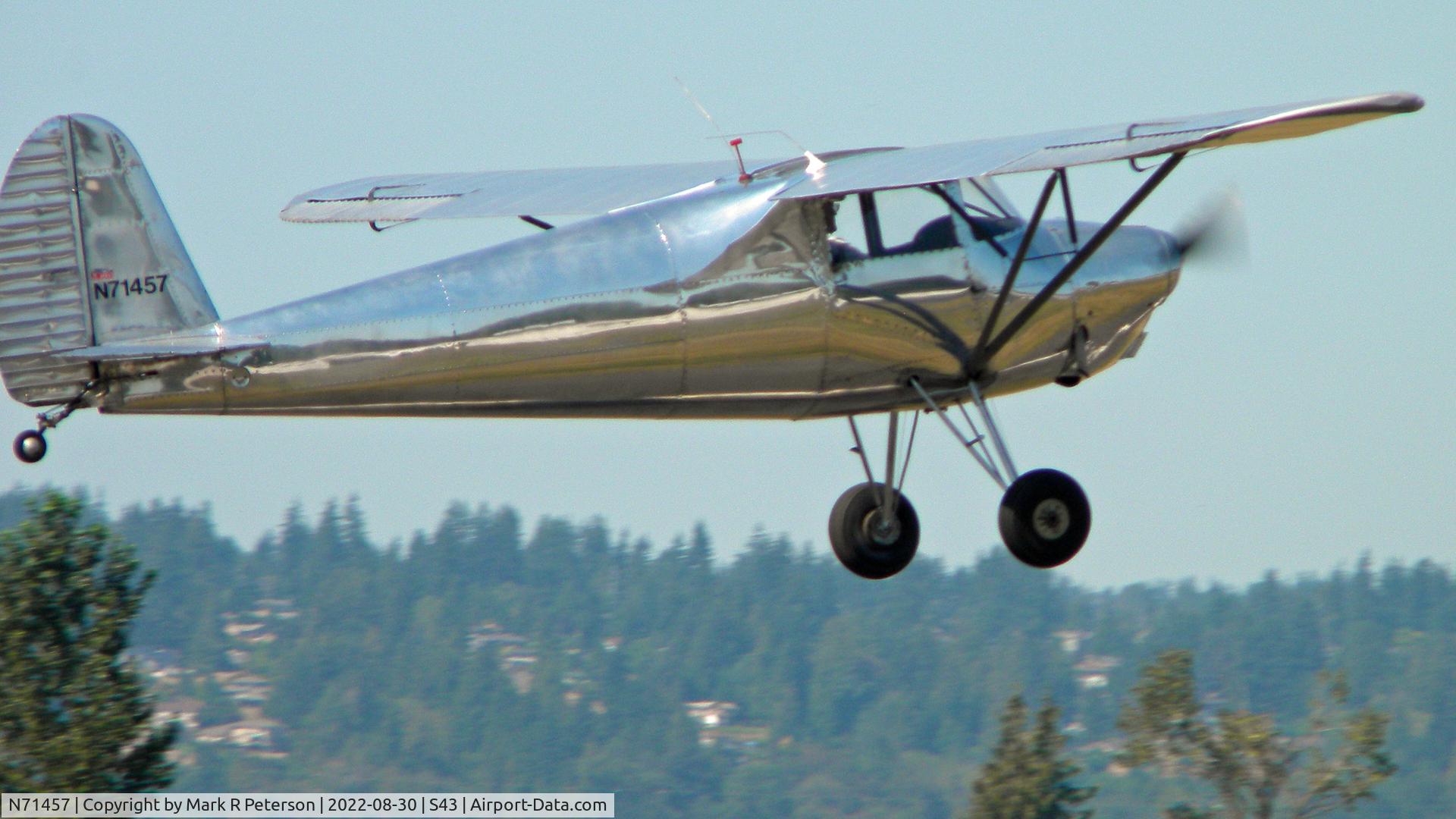 N71457, 1946 Silvaire LUSCOMBE 8A C/N 2884, Snohomish Washington