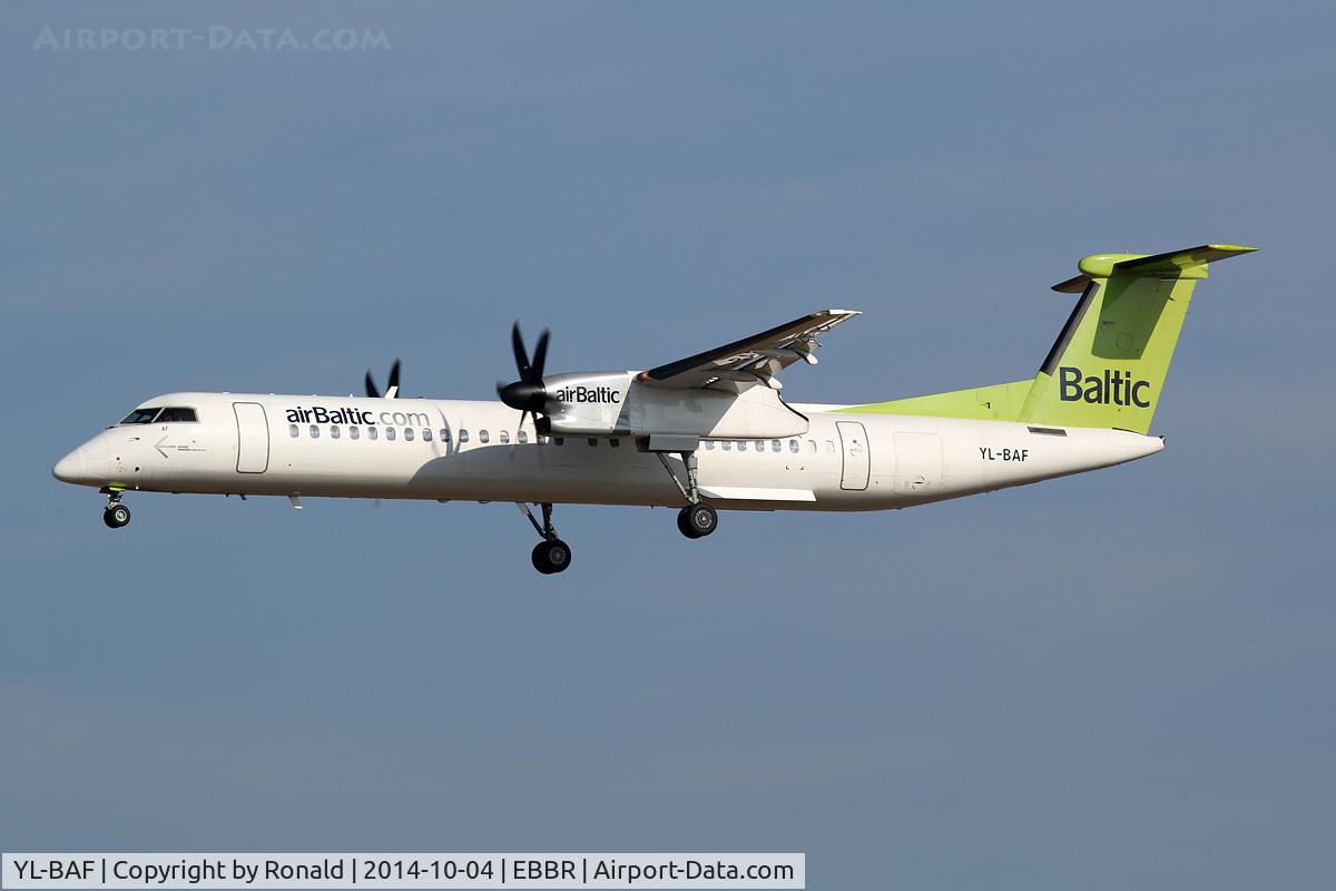 YL-BAF, 2009 De Havilland Canada DHC-8-402Q Dash 8 C/N 4293, at bru
