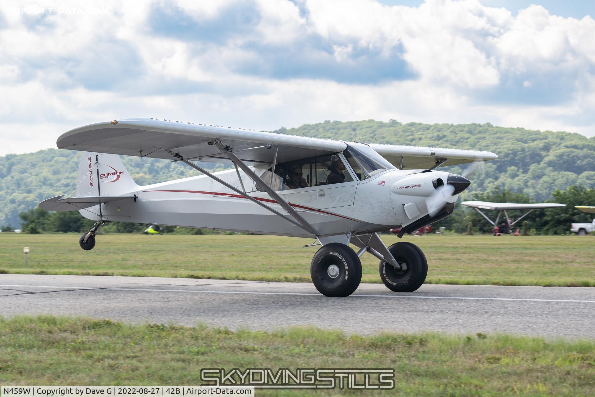 N459W, Cub Crafters CC11-160 Carbon Cub SS C/N CC11-00170, During the Goodspeed Airport Festival fly-in.