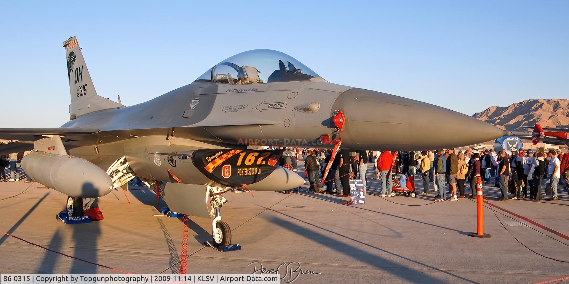 86-0315, General Dynamics F-16C Fighting Falcon C/N 5C-421, 162nd FS now with Edwards AFB and the 121st FS