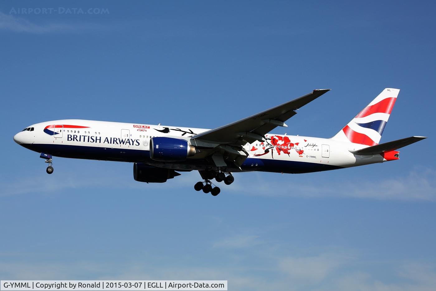 G-YMML, 2001 Boeing 777-236/ER C/N 30313, at lhr