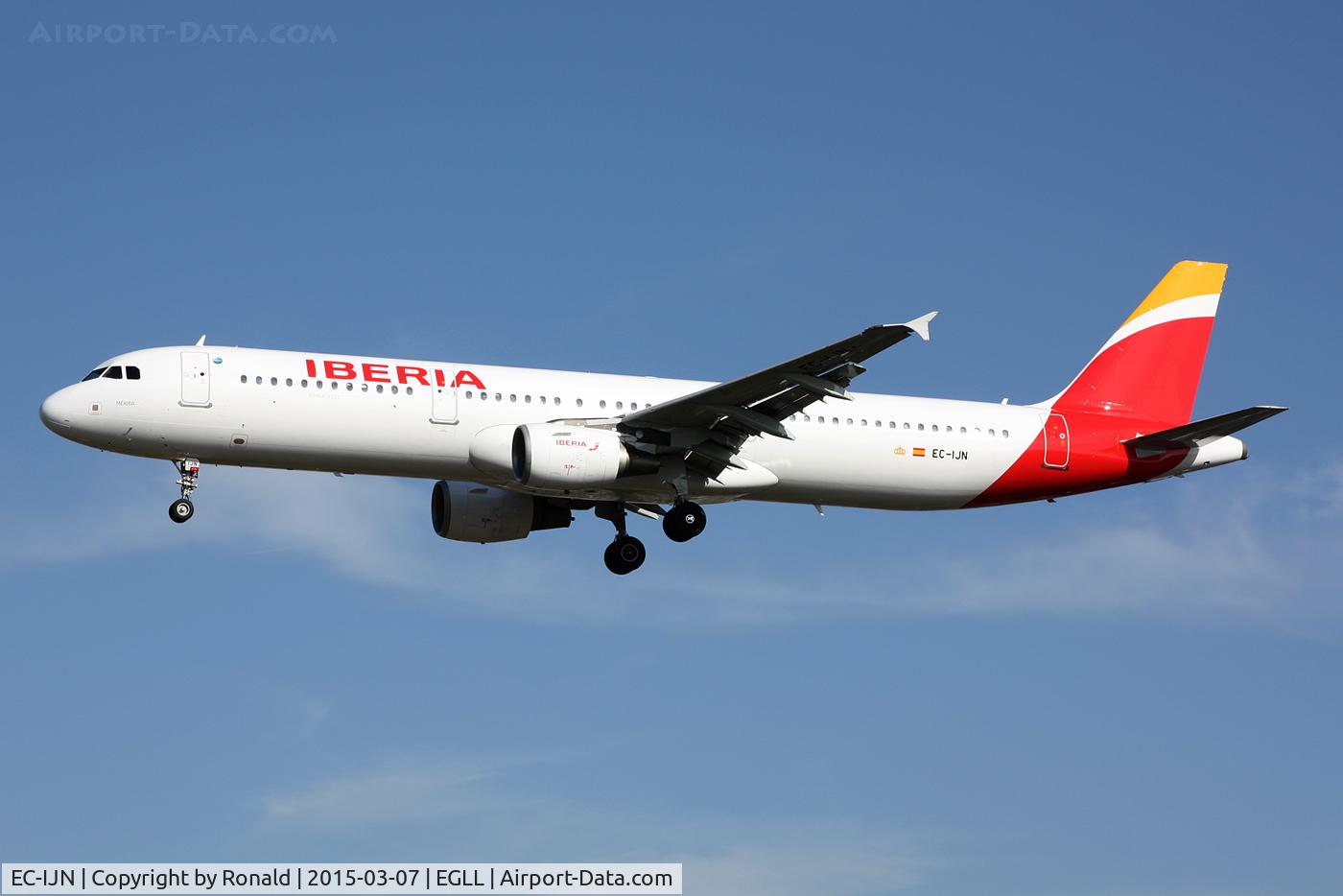 EC-IJN, 2002 Airbus A321-211 C/N 1836, at lhr