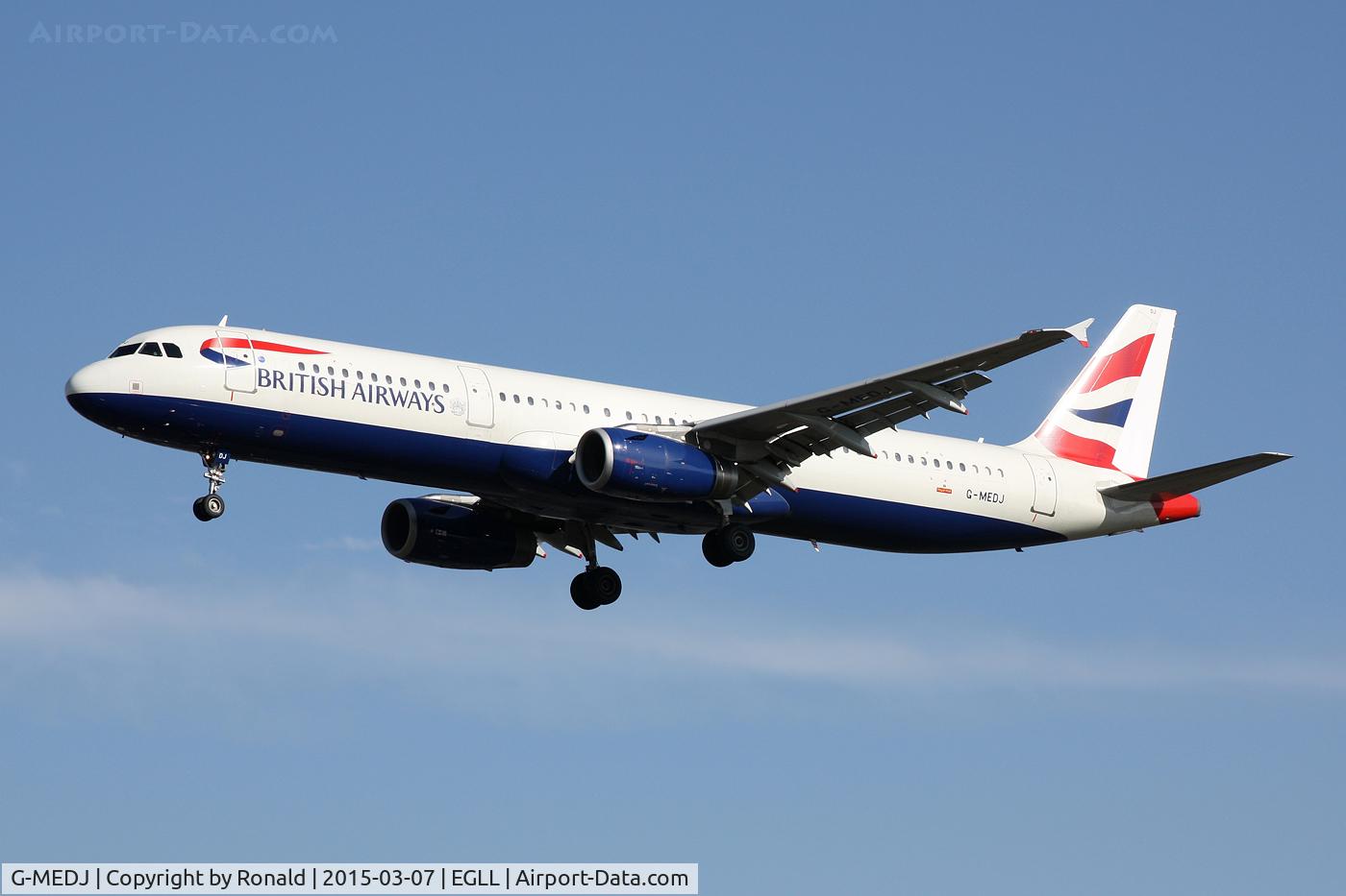 G-MEDJ, 2004 Airbus A321-231 C/N 2190, at lhr