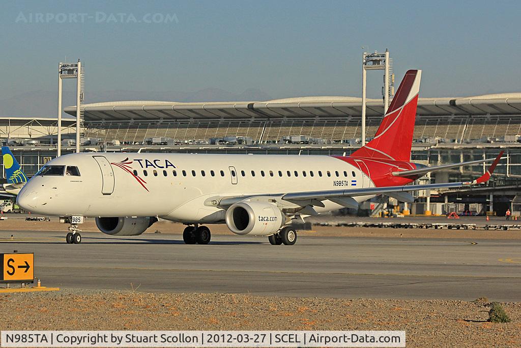 N985TA, 2009 Embraer ERJ-190-100 IGW 190AR C/N 19000287, TACA -SCL