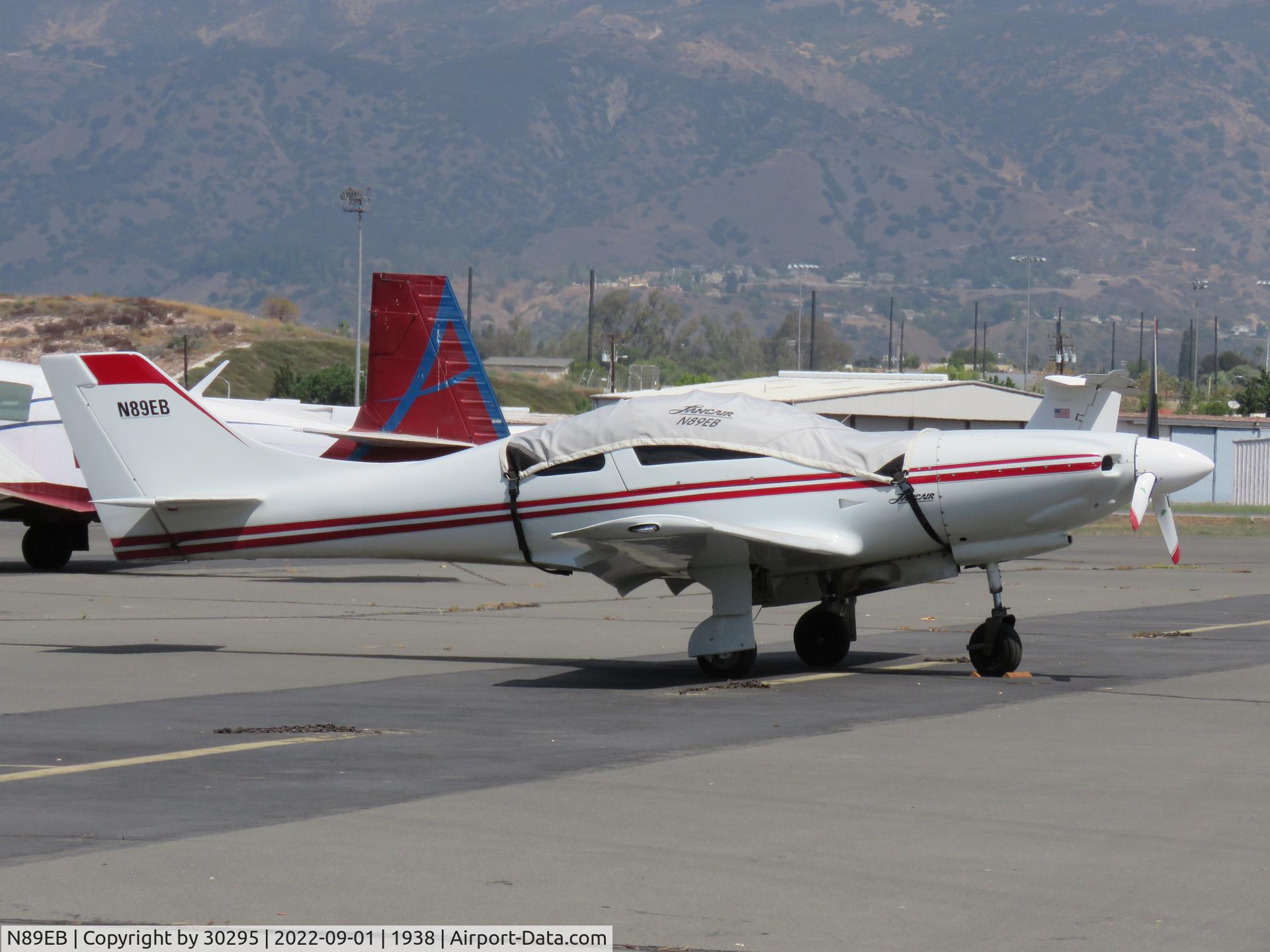 N89EB, 1992 Lancair 320 C/N 186, Parked