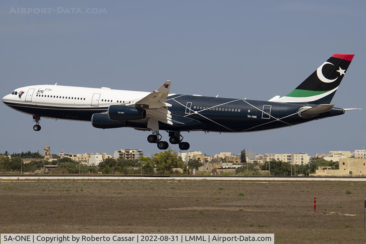 5A-ONE, 1996 Airbus A340-213 C/N 151, Runway 31