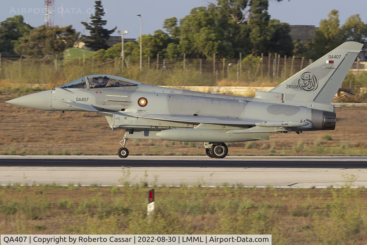 QA407, 2022 Eurofighter EF-2000 Typhoon FGR.4 C/N MS004, Runway 13 Backtrack