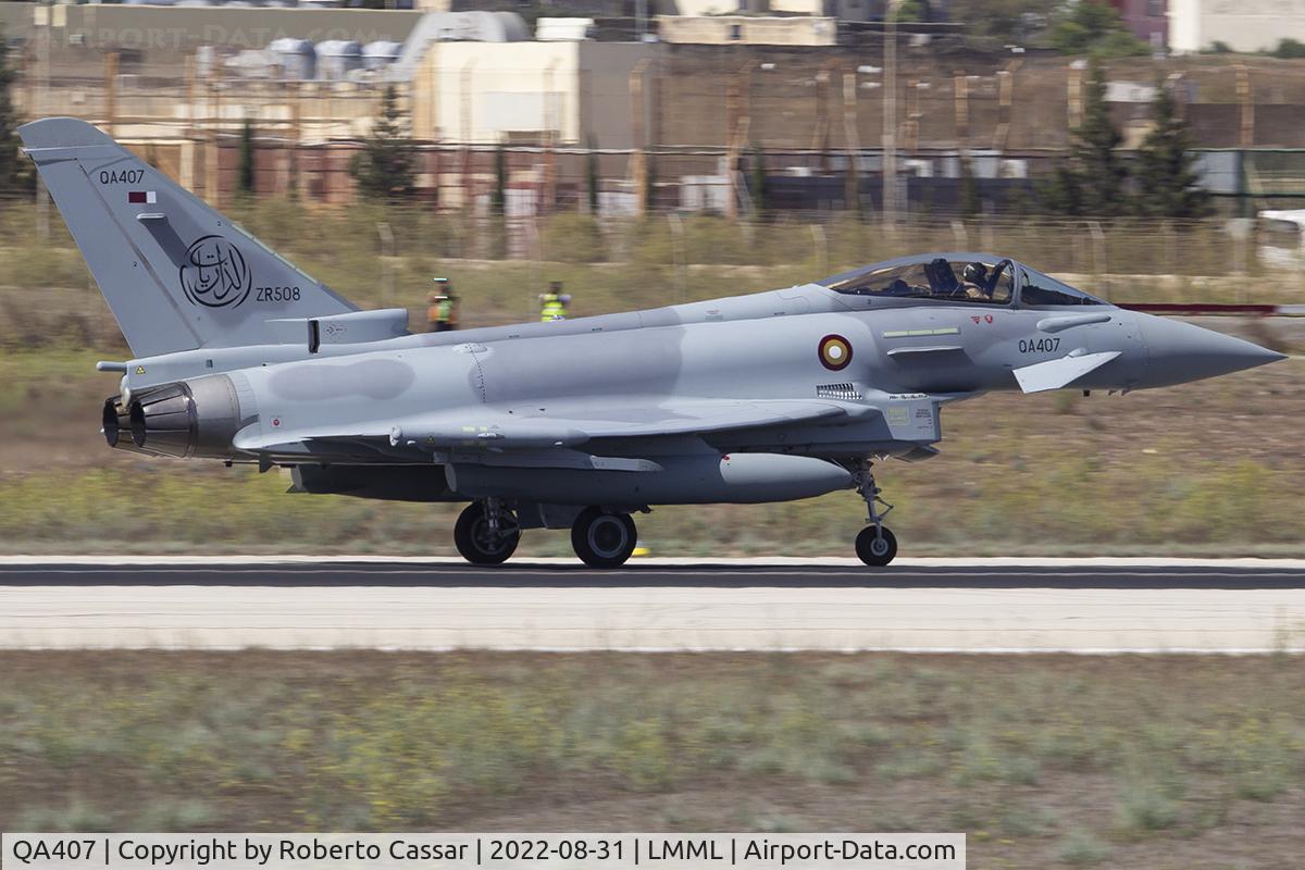 QA407, 2022 Eurofighter EF-2000 Typhoon FGR.4 C/N MS004, Runway 31