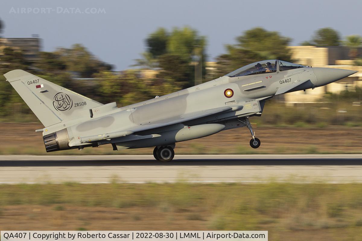 QA407, 2022 Eurofighter EF-2000 Typhoon FGR.4 C/N MS004, Runway 13