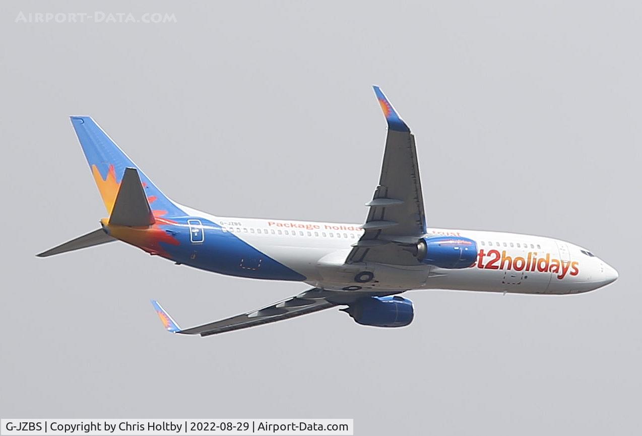 G-JZBS, 2019 Boeing 737-800 C/N 64442, Over Ware, Herts on its way into Stansted Airport, Essex