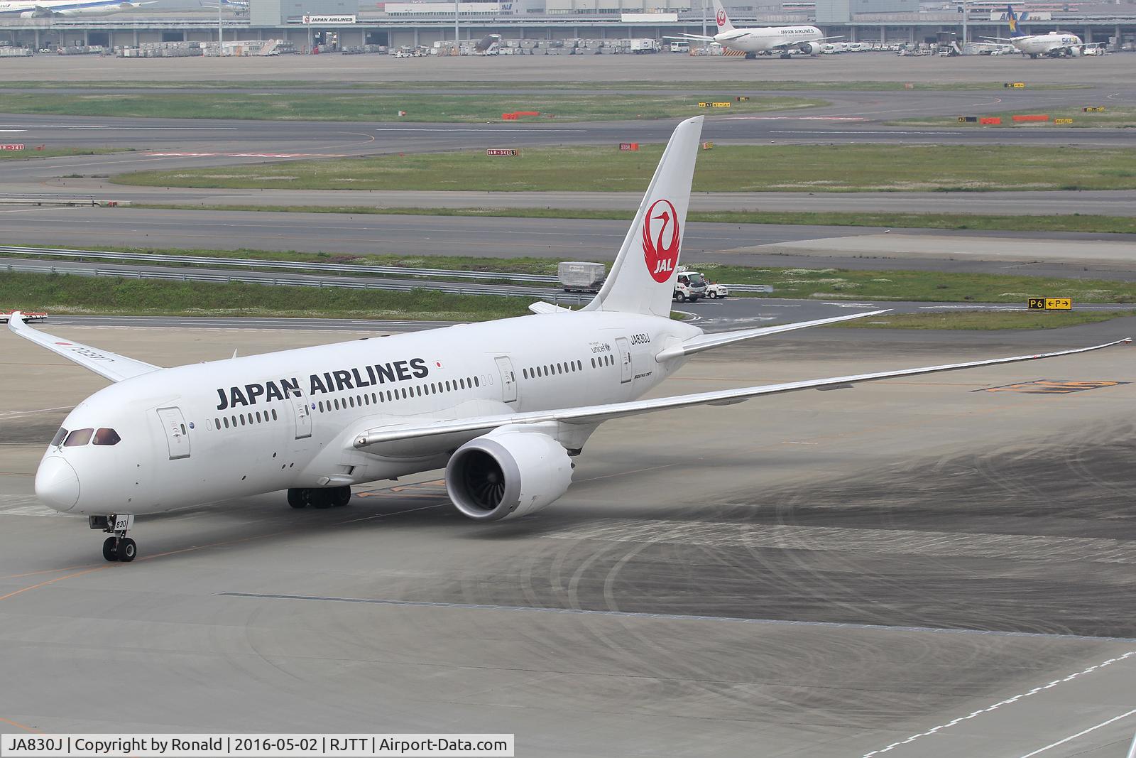 JA830J, 2013 Boeing 787-8 Dreamliner C/N 34840, at hnd