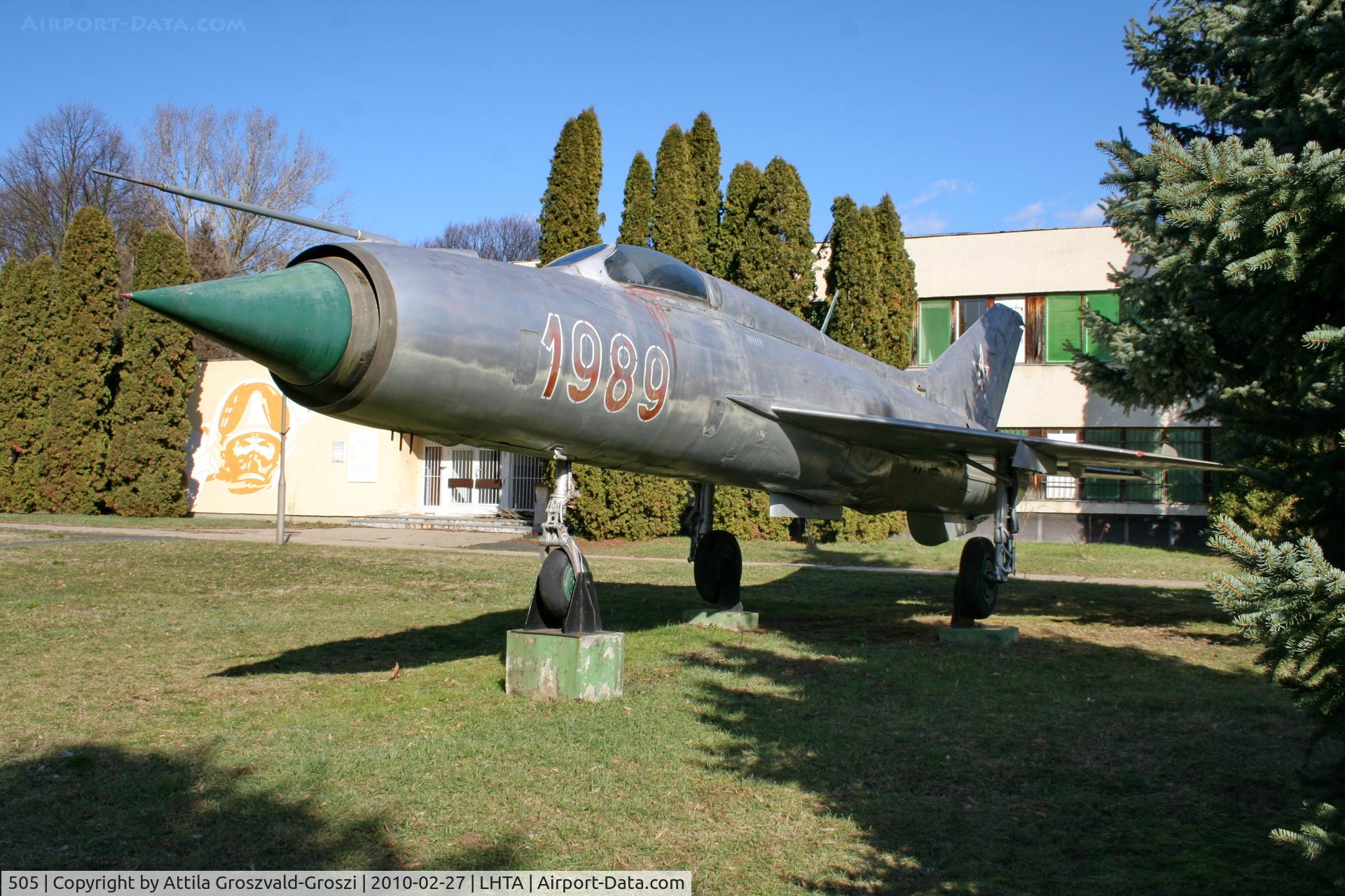 505, Mikoyan-Gurevich MiG-21PF C/N 760505, LHTA - Taszár Air Base, Hungary