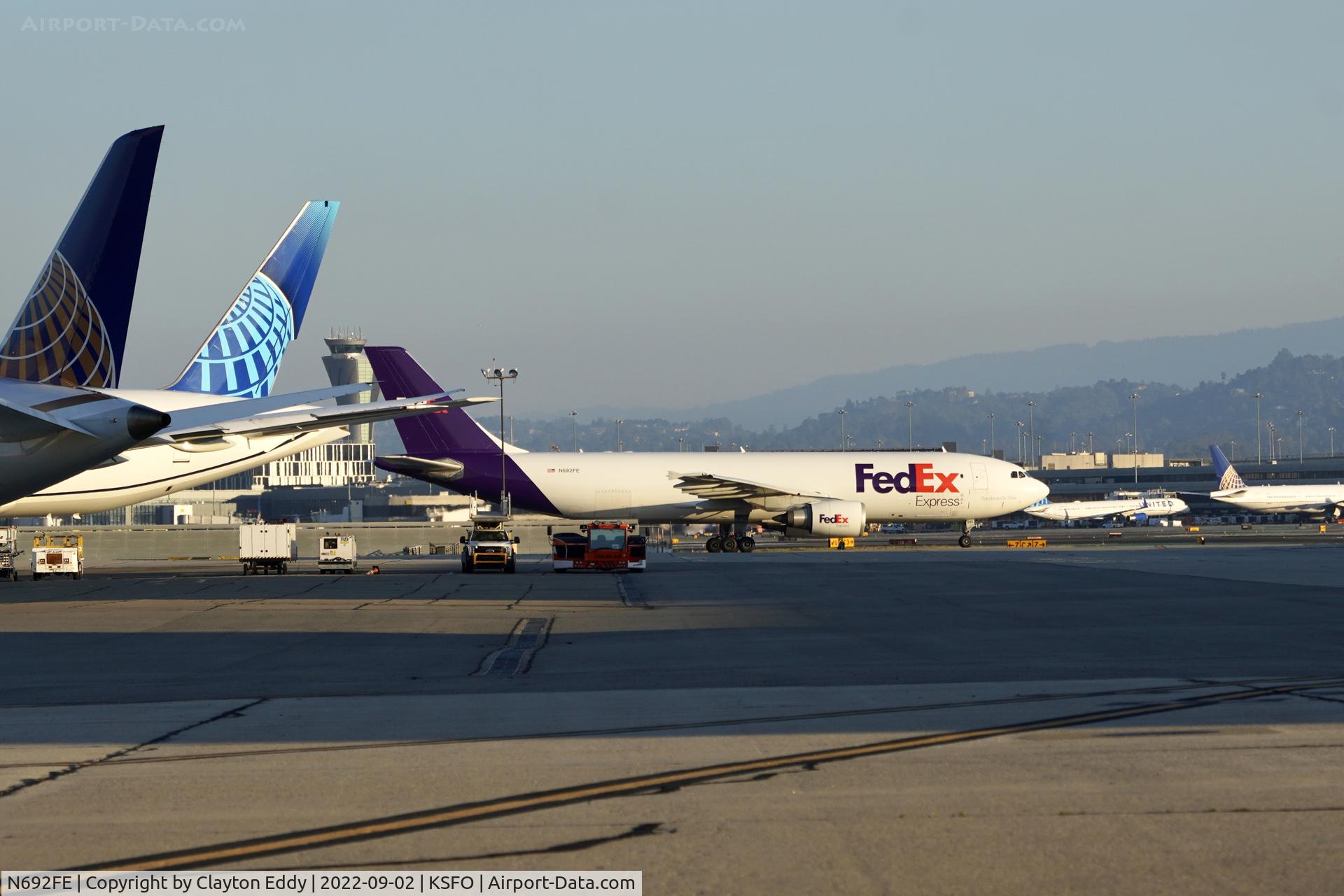 N692FE, 2007 Airbus A300F4-605R C/N 0878, SFO 2022.