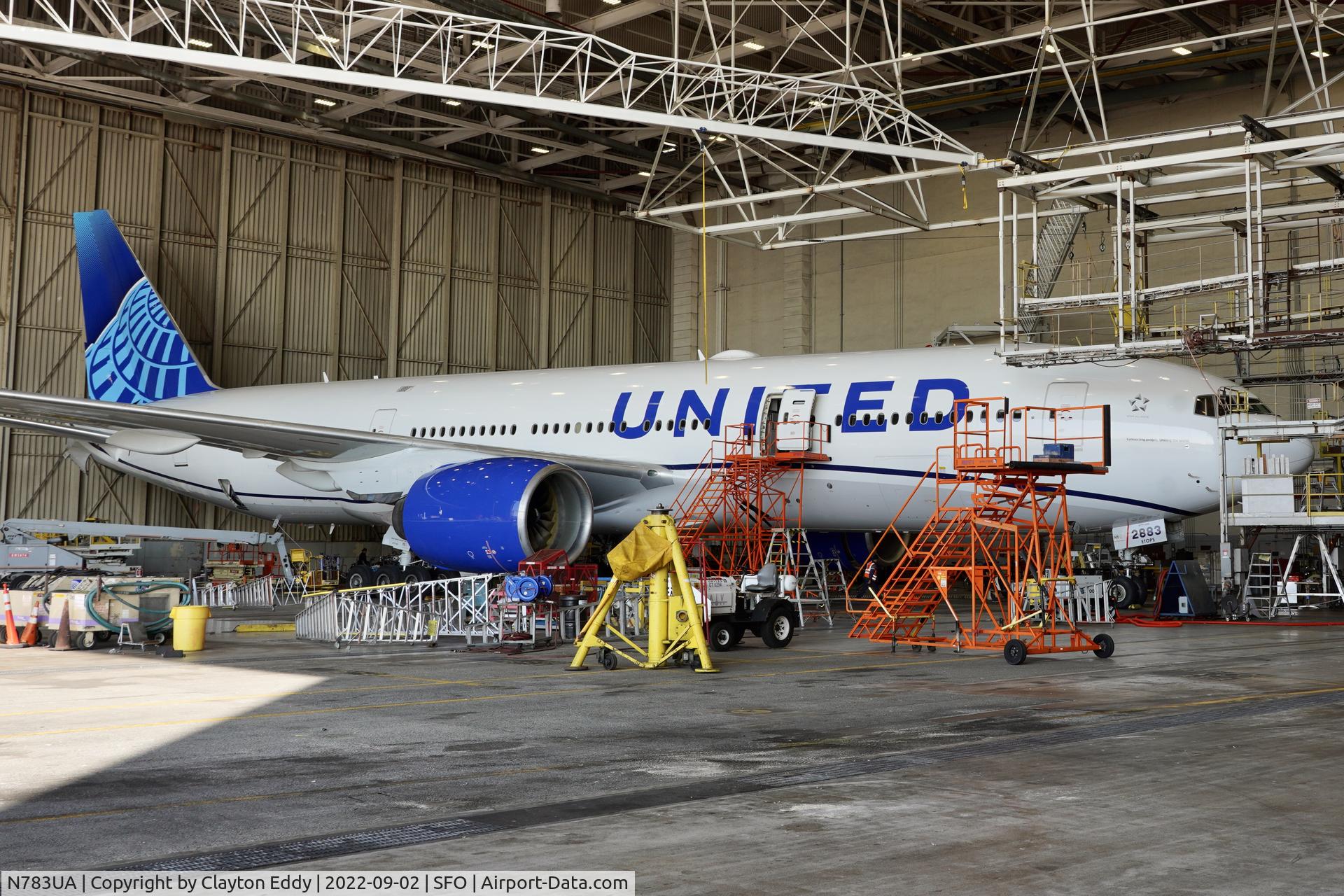 N783UA, 1997 Boeing 777-222/ER C/N 26950, SFO 2022.