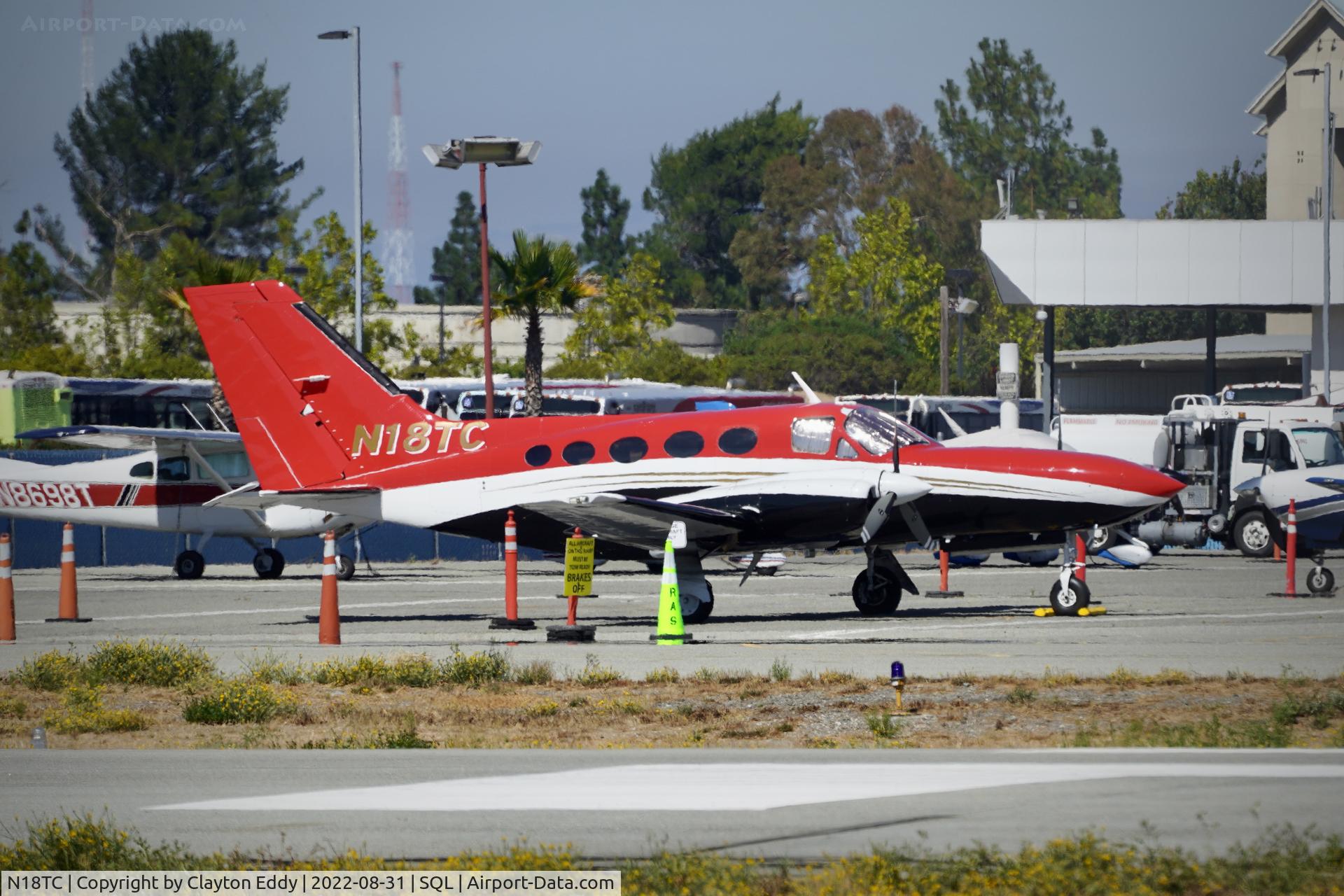N18TC, 1978 Cessna 421C Golden Eagle C/N 421C0503, San Carlos Airport in California 2022.