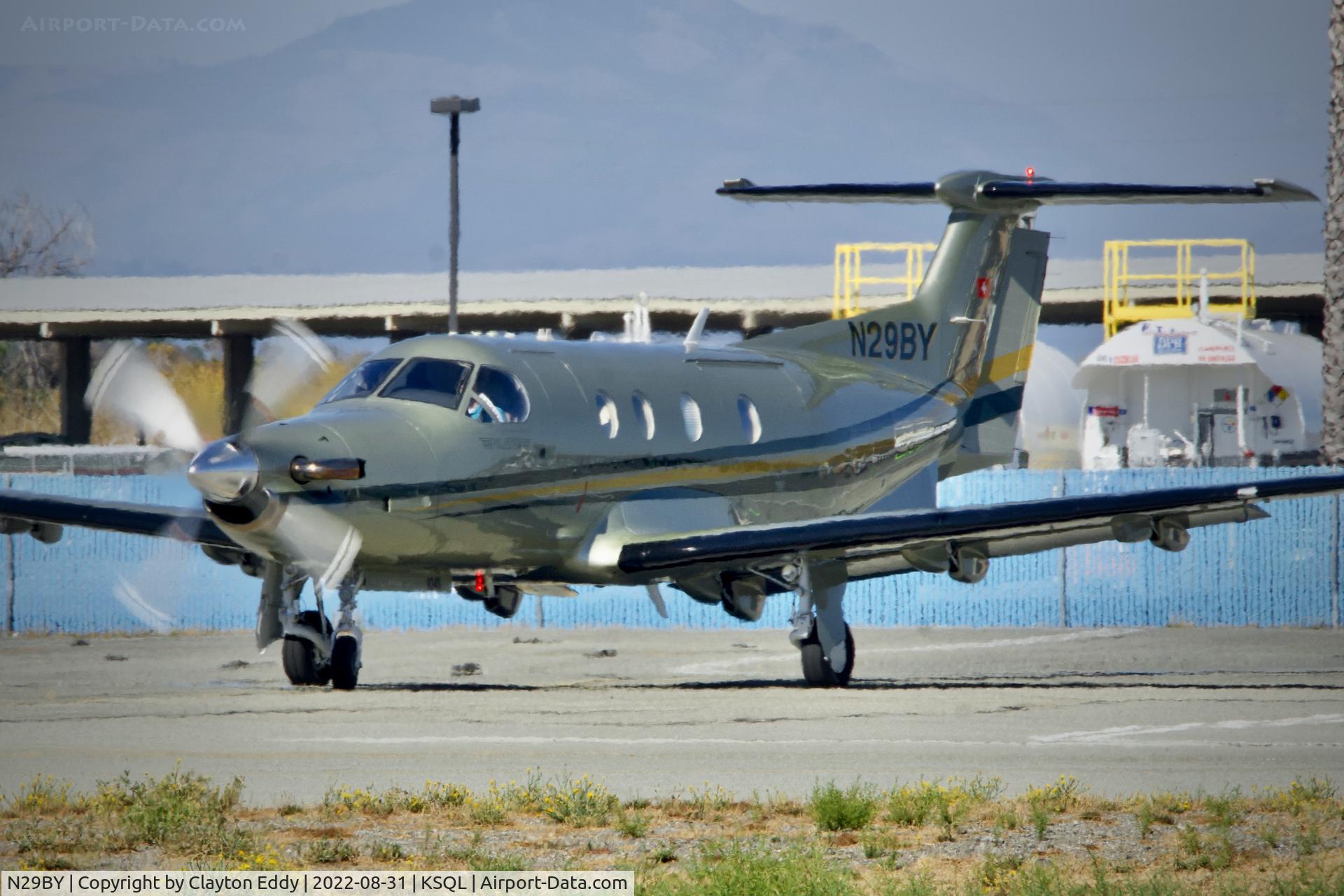 N29BY, 2008 Pilatus PC-12/47E C/N 1041, San Carlos Airport in California 2022.