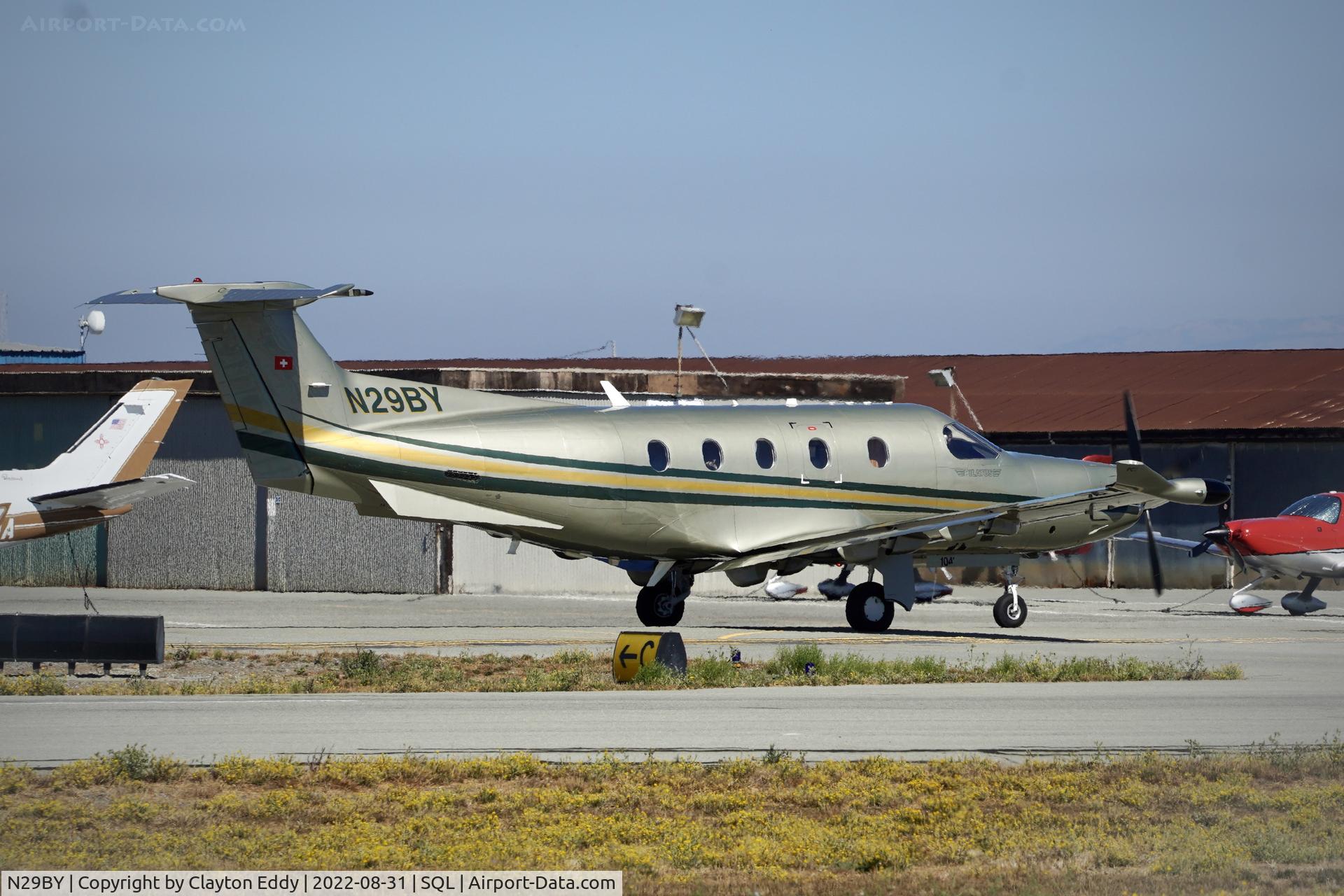 N29BY, 2008 Pilatus PC-12/47E C/N 1041, San Carlos Airport in California 2022.