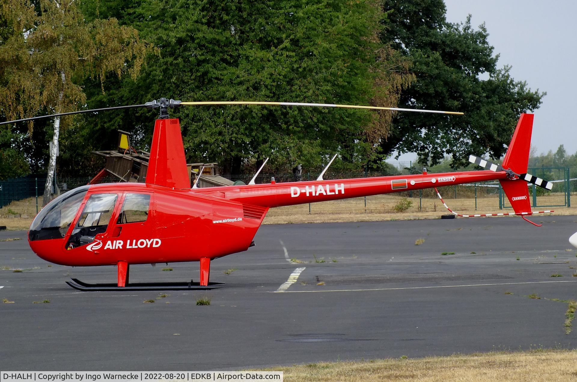 D-HALH, 2005 Robinson R44  Raven II C/N 10937, Robinson R44 Raven II of Air Lloyd at Bonn-Hangelar airfield during the Grumman Fly-in 2022