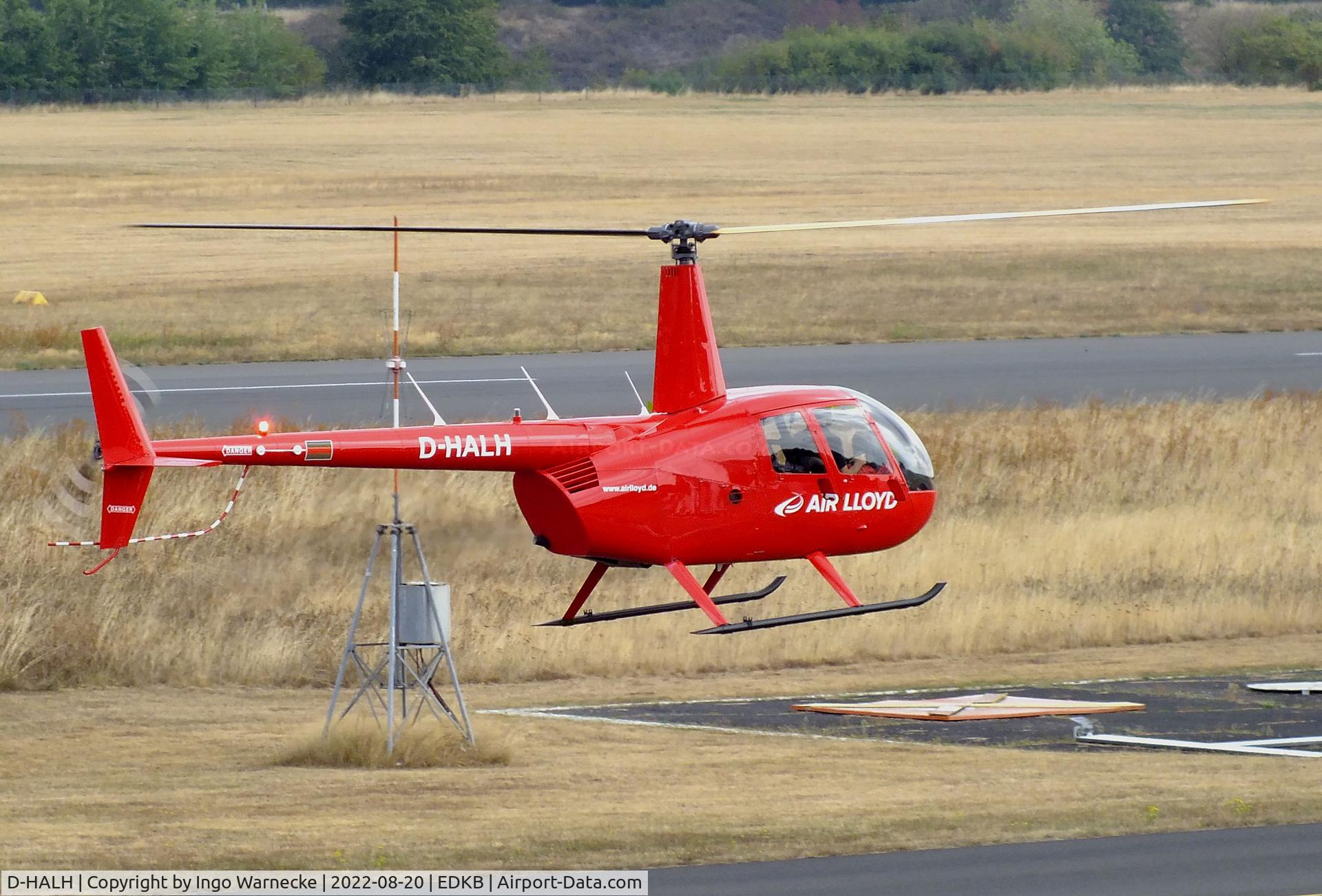 D-HALH, 2005 Robinson R44  Raven II C/N 10937, Robinson R44 Raven II of Air Lloyd at Bonn-Hangelar airfield during the Grumman Fly-in 2022