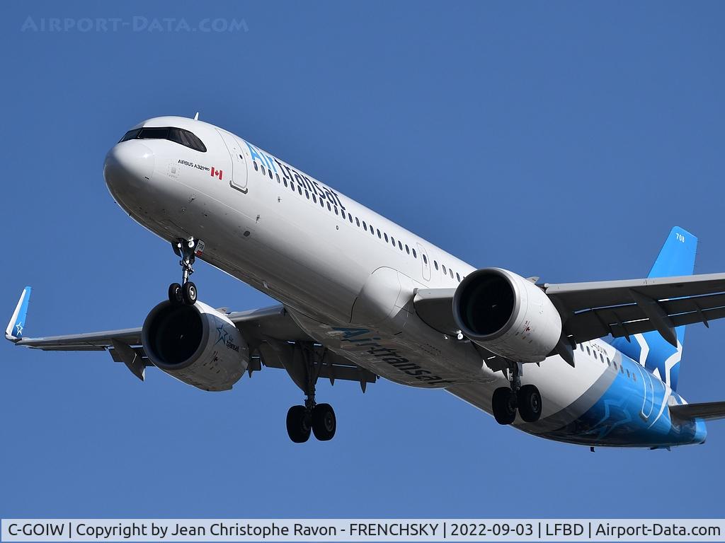 C-GOIW, 2021 Airbus A321-271NX C/N 10287, Air Transat TS514 YUL / BOD