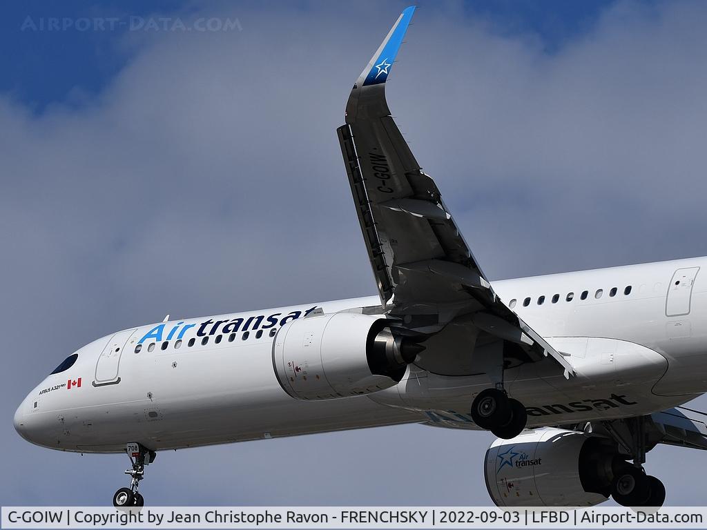 C-GOIW, 2021 Airbus A321-271NX C/N 10287, Air Transat TS514 YUL / BOD