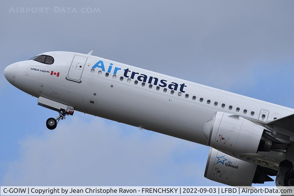 C-GOIW, 2021 Airbus A321-271NX C/N 10287, Air Transat TS515 BOD/YUL