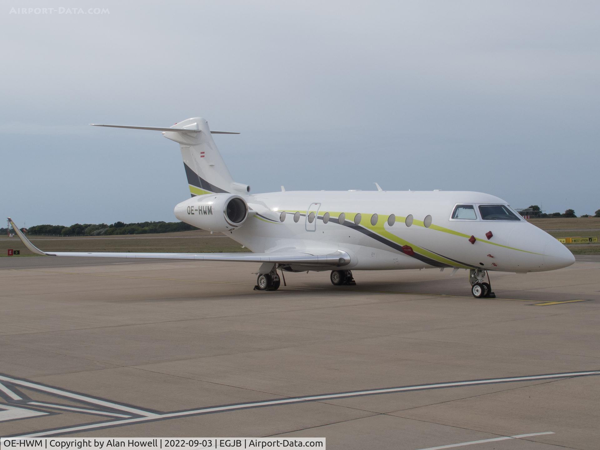 OE-HWM, 2017 Israel Aircraft Industries Gulfstream G280 C/N 2118, On the west parking at Guernsey