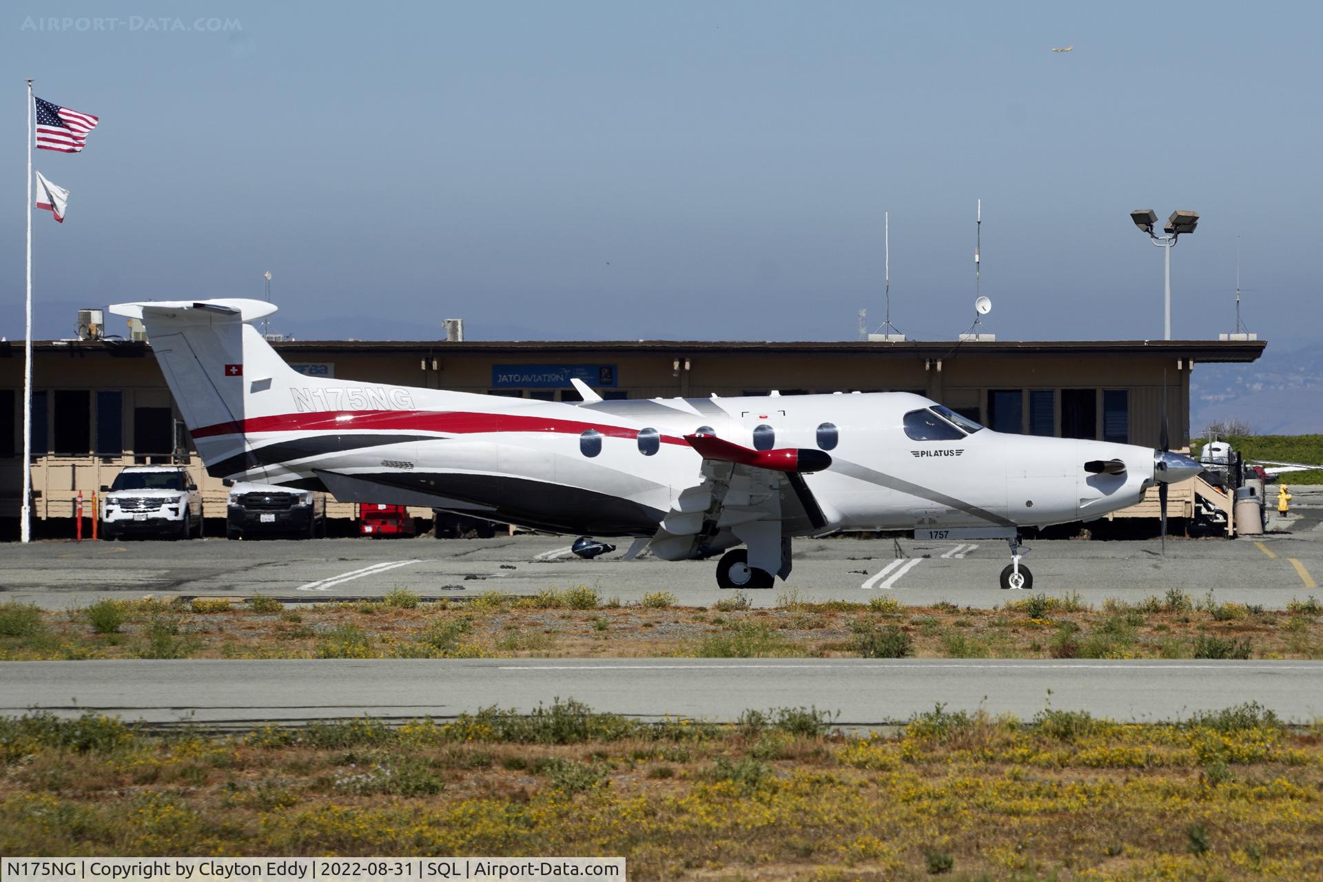 N175NG, 2017 Pilatus PC-12/47E C/N 1757, San Carlos Airport in California 2022.