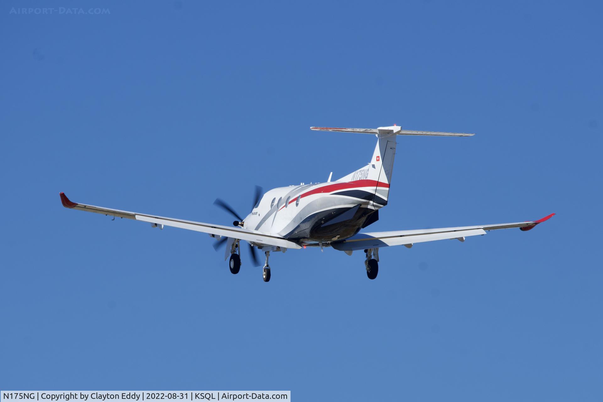 N175NG, 2017 Pilatus PC-12/47E C/N 1757, San Carlos Airport in California 2022.