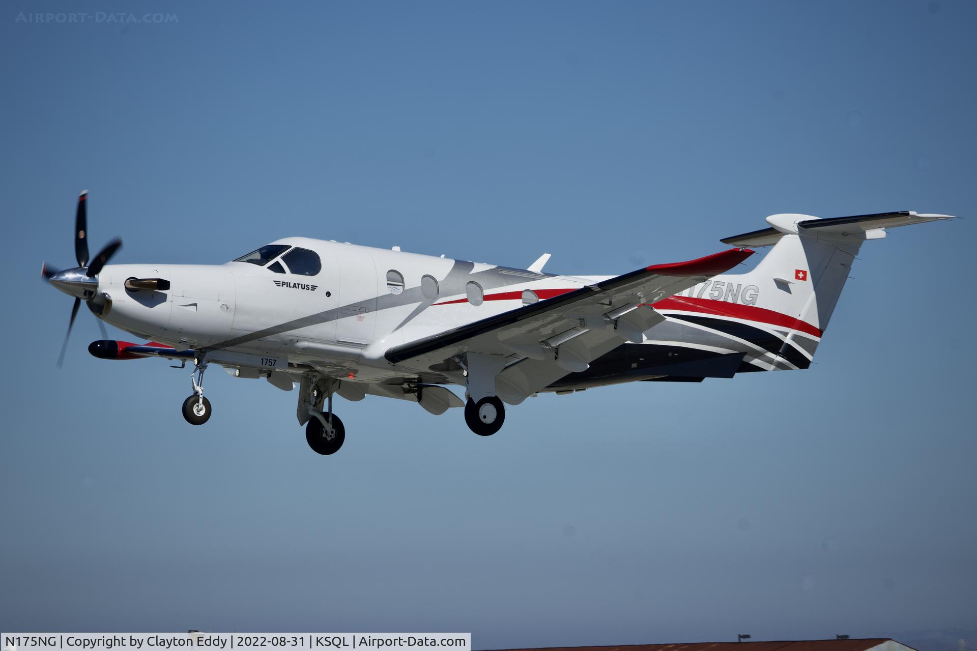 N175NG, 2017 Pilatus PC-12/47E C/N 1757, San Carlos Airport in California 2022.