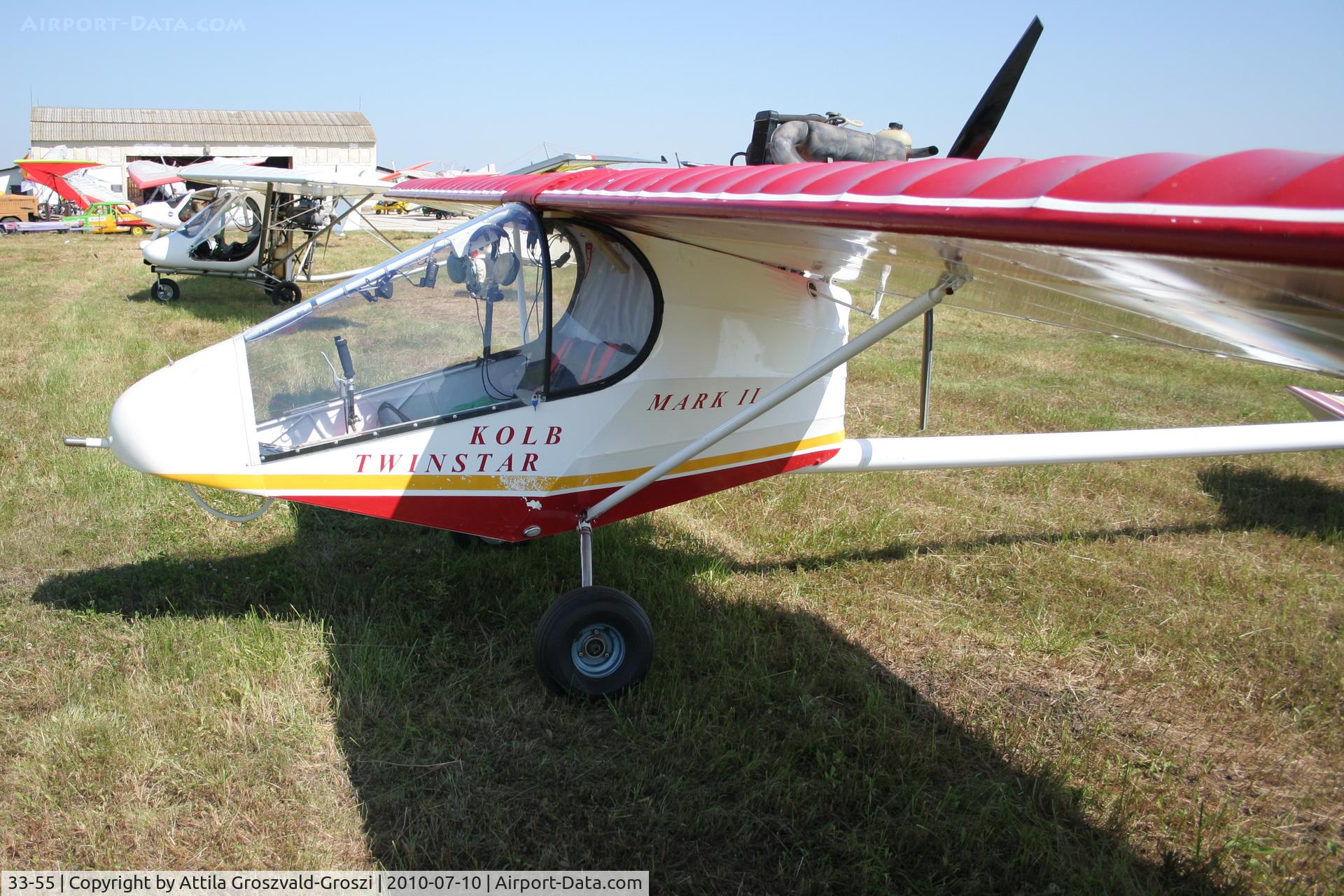 33-55, 1992 Kolb Twinstar Mark II C/N 3310162, Balatonfökajár Airport, Hungary