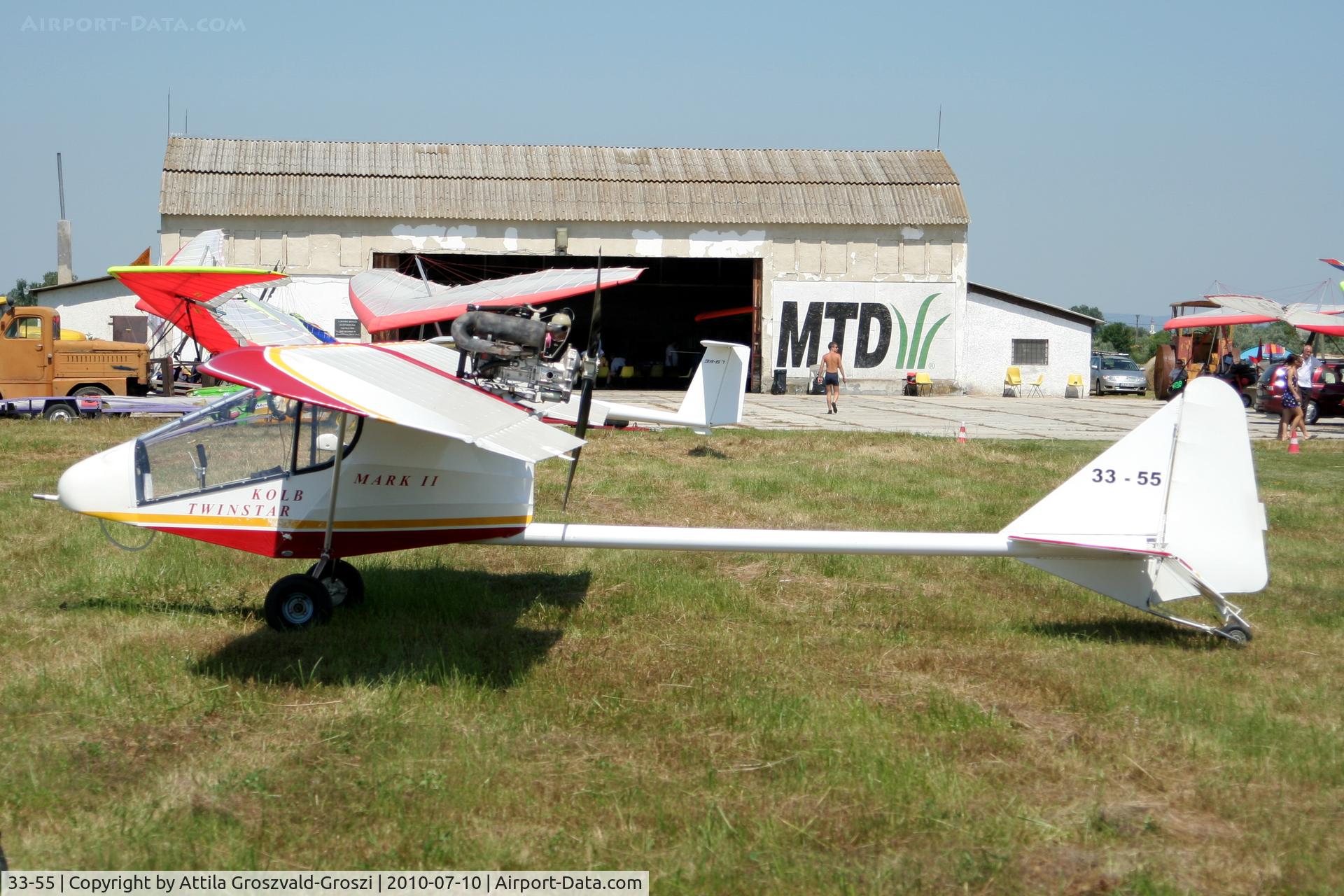 33-55, 1992 Kolb Twinstar Mark II C/N 3310162, Balatonfökajár Airport, Hungary