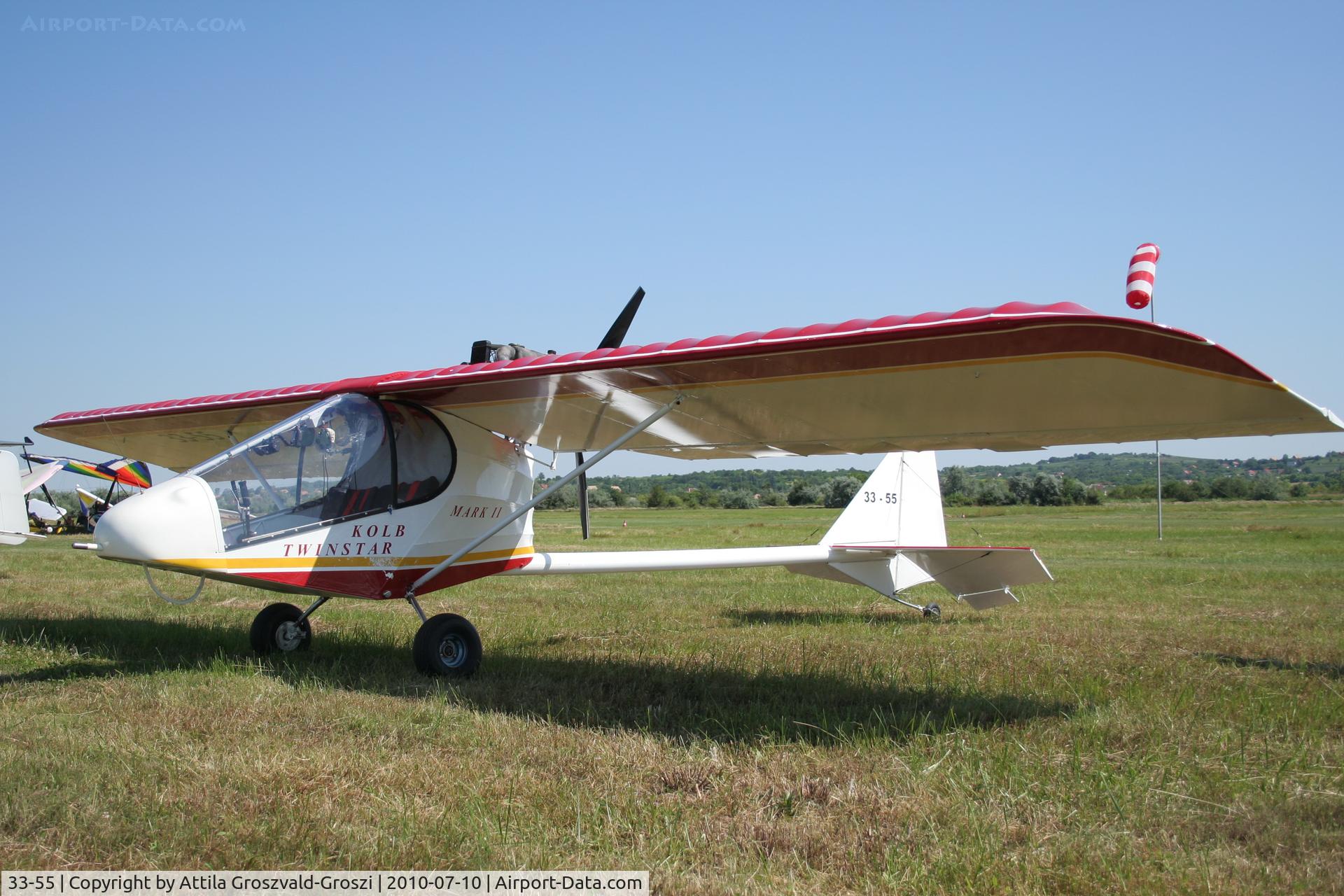 33-55, 1992 Kolb Twinstar Mark II C/N 3310162, Balatonfökajár Airport, Hungary