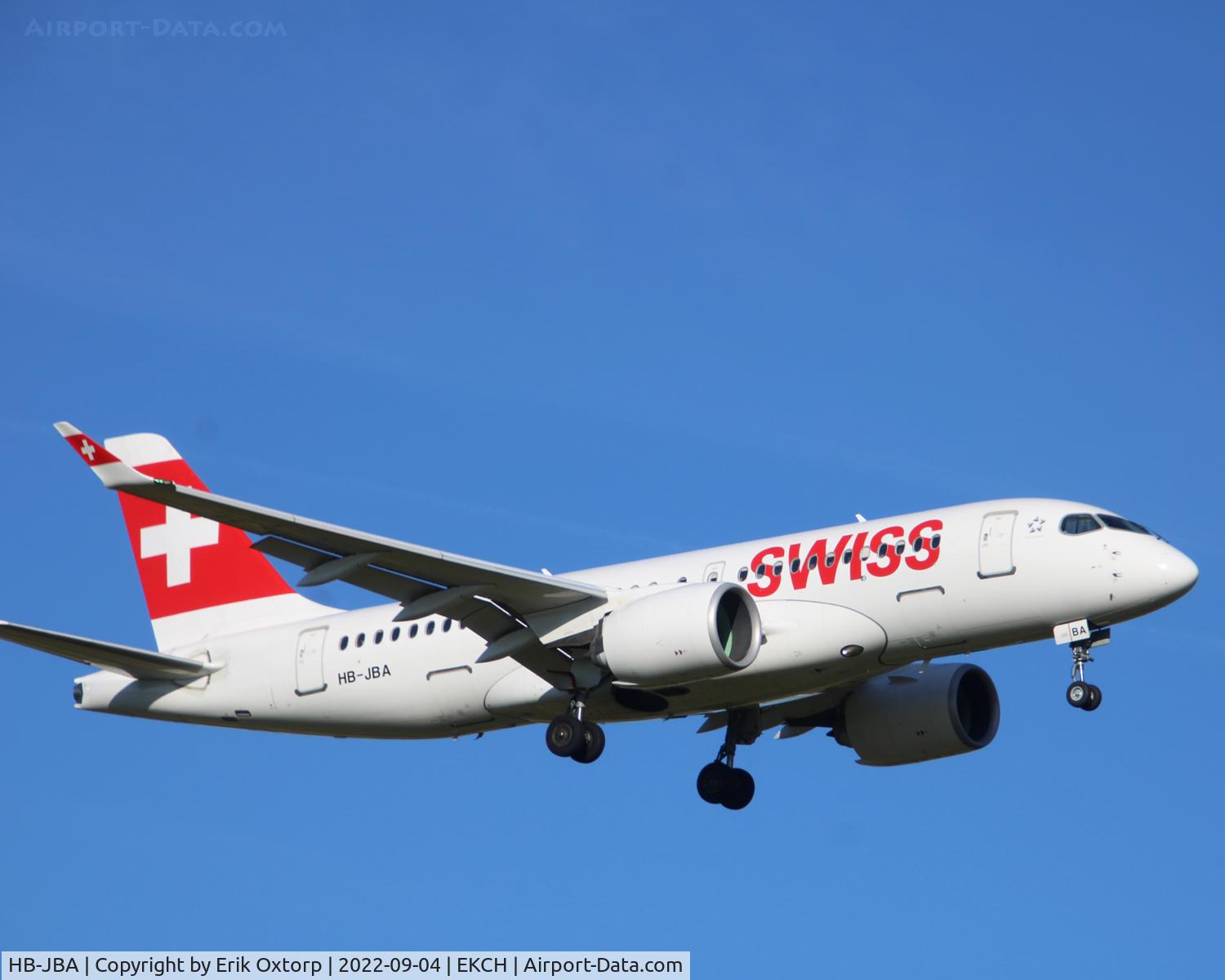 HB-JBA, 2016 Bombardier CSeries CS100 (BD-500-1A10) C/N 50010, HB-JBA landing rw 04L