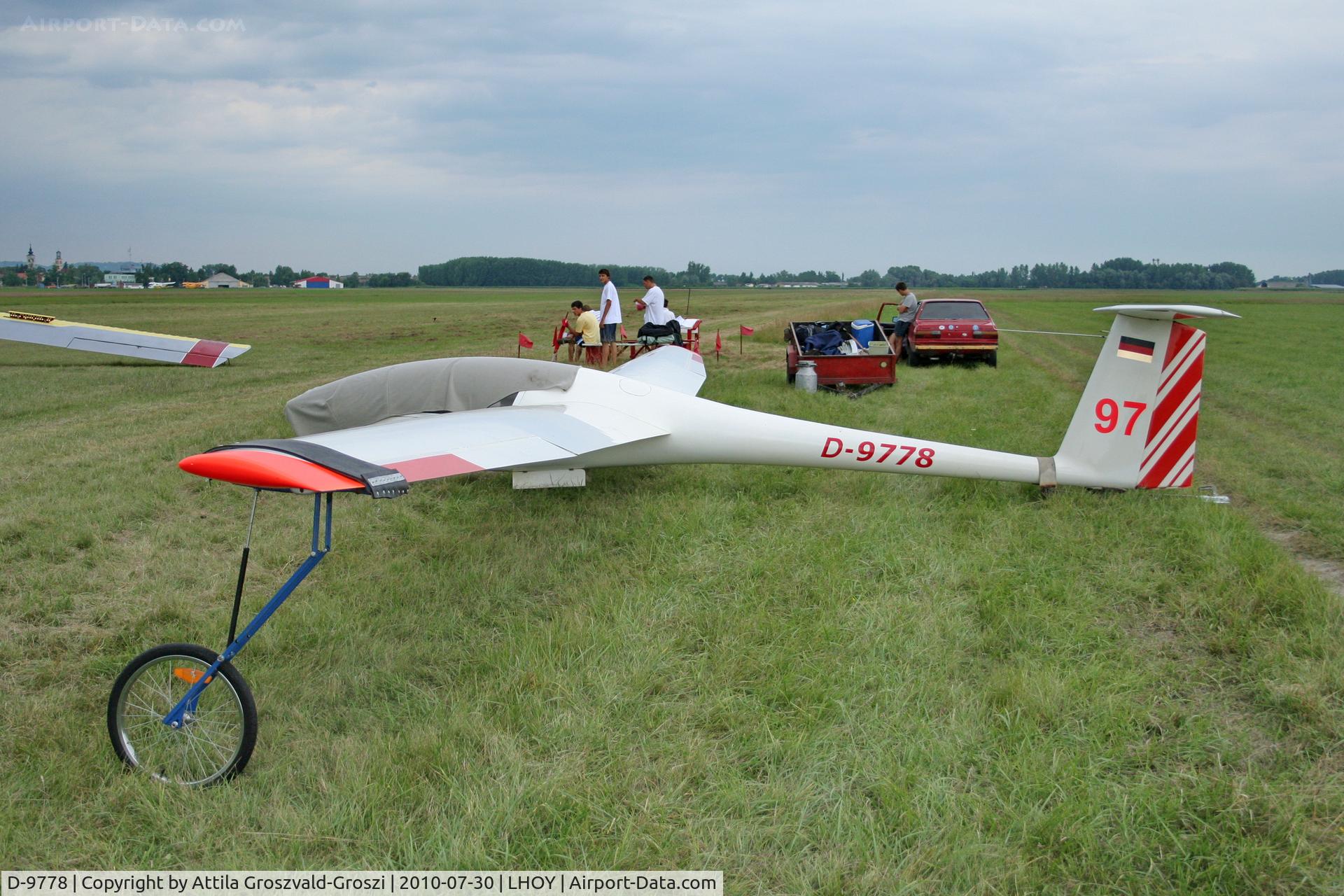 D-9778, 1979 Grob G-102 Astir CS77 C/N 1742, LHOY - Öcsény Airport, Hungary