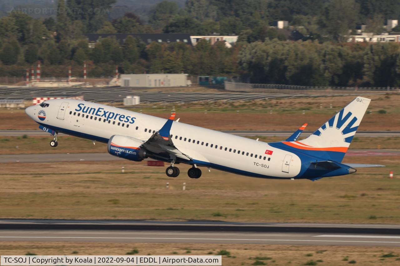 TC-SOJ, 2019 Boeing 737-8 MAX C/N 61201, Departure to Antalya.
