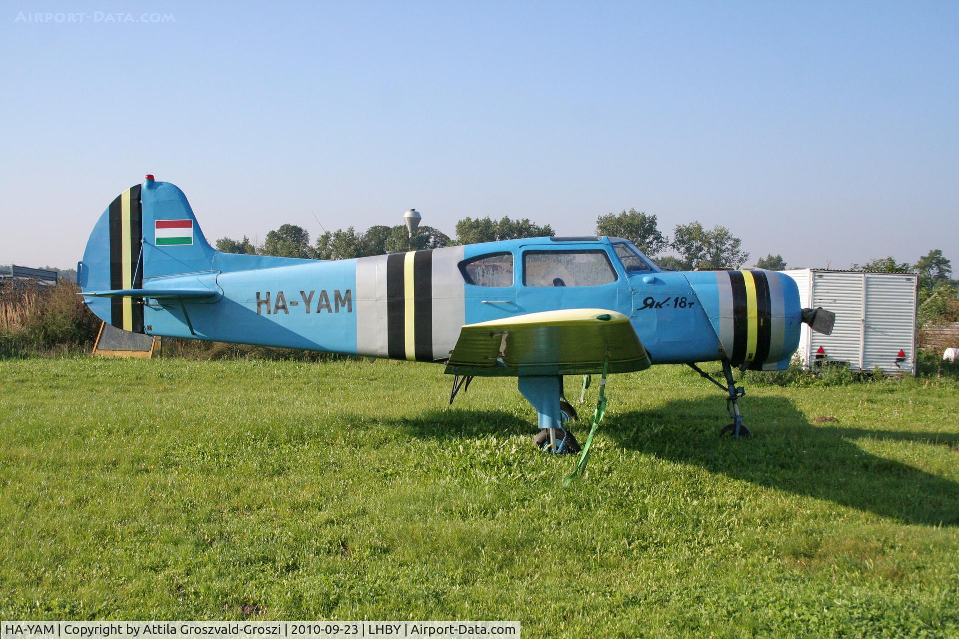 HA-YAM, 1981 Yakovlev Yak-18T C/N 22202047812, LHBY - Böny Airport, Hungary