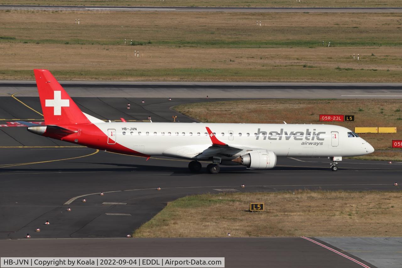 HB-JVN, 2009 Embraer 190LR (ERJ-190-100LR) C/N 19000285, Leaving to Zurich.