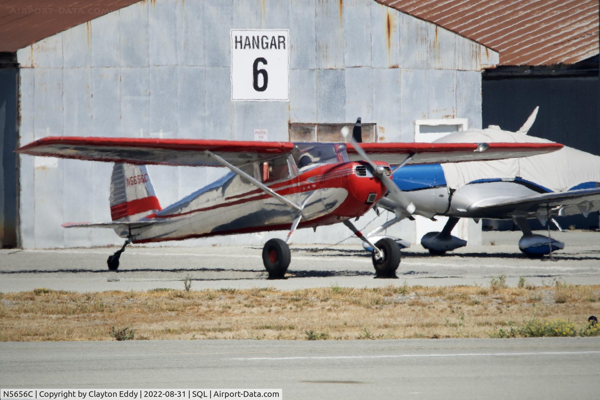 N5656C, 1950 Cessna 140A C/N 15612, San Carlos Airport in California 2022.