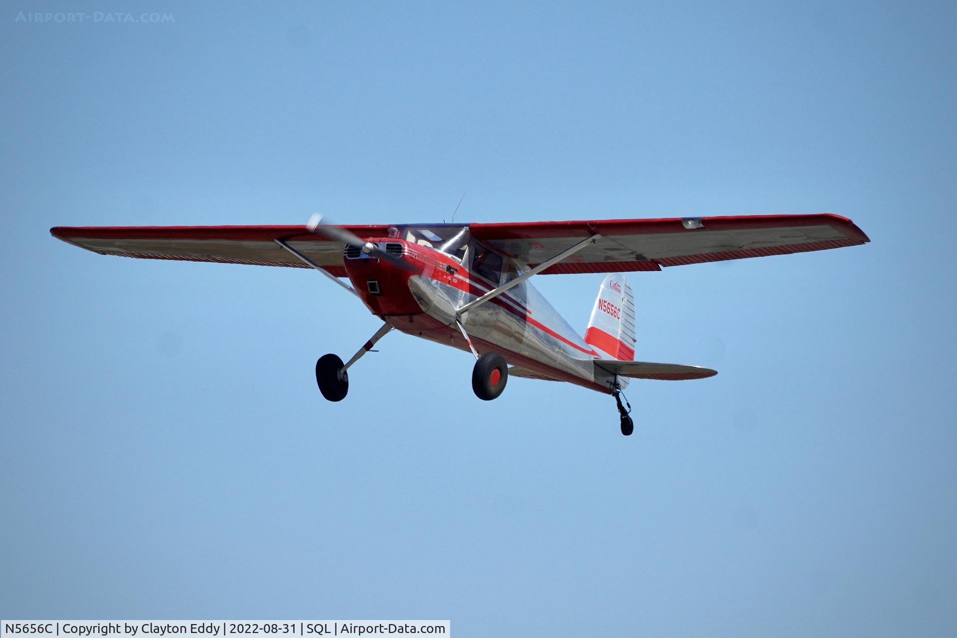 N5656C, 1950 Cessna 140A C/N 15612, San Carlos Airport in California 2022.