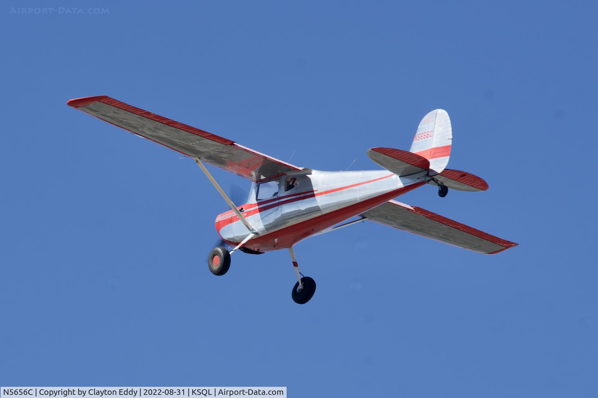 N5656C, 1950 Cessna 140A C/N 15612, San Carlos Airport in California 2022.
