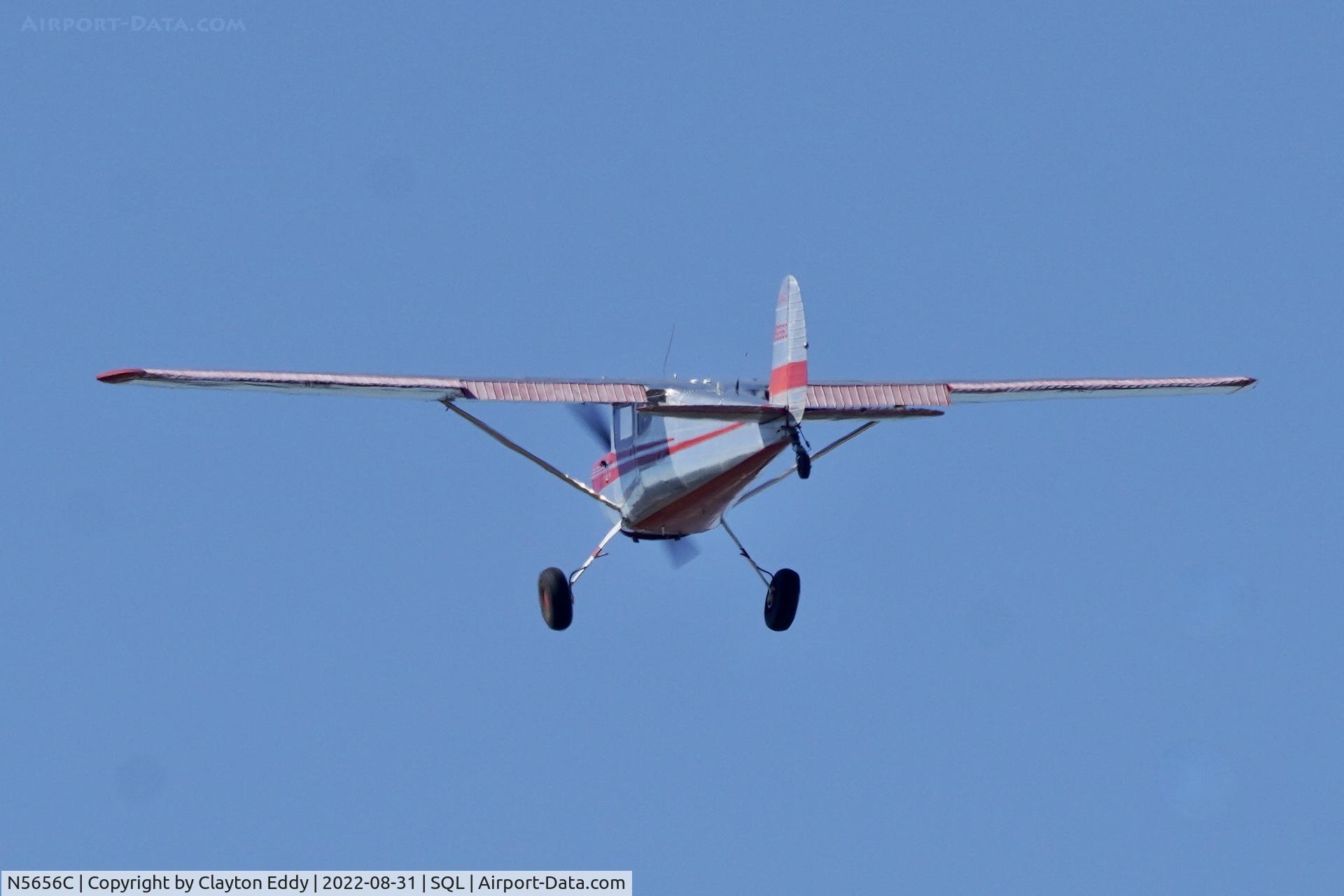 N5656C, 1950 Cessna 140A C/N 15612, San Carlos Airport in California 2022.