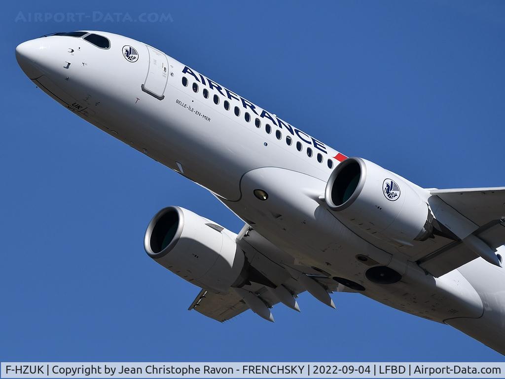 F-HZUK, 2022 Airbus A220-300 C/N 55173, AF7627 / AFR11ZP take off to Paris CDG