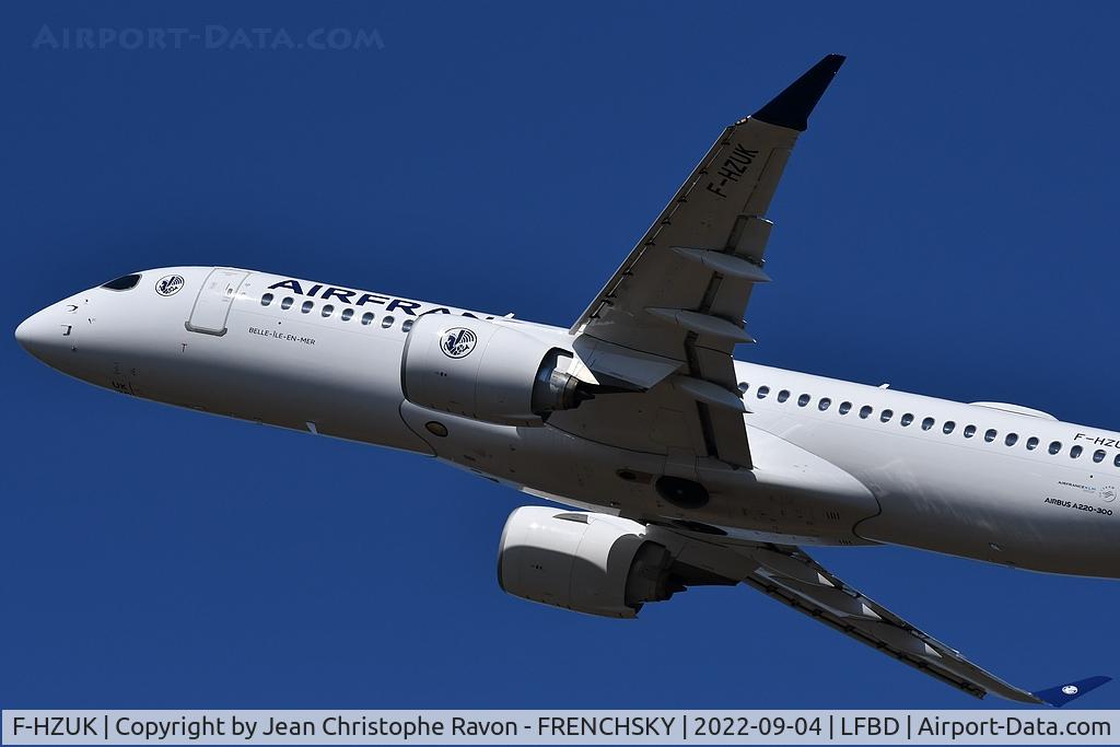 F-HZUK, 2022 Airbus A220-300 C/N 55173, AF7627 / AFR11ZP take off to Paris CDG