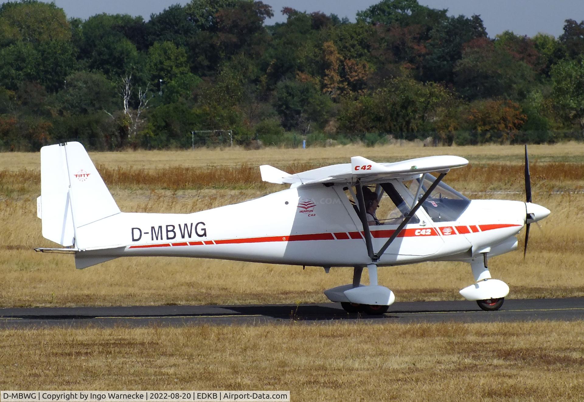 D-MBWG, Comco Ikarus C42 C/N not found_D-MBWG, Comco  Ikarus C42 at Bonn-Hangelar airfield during the Grumman Fly-in 2022