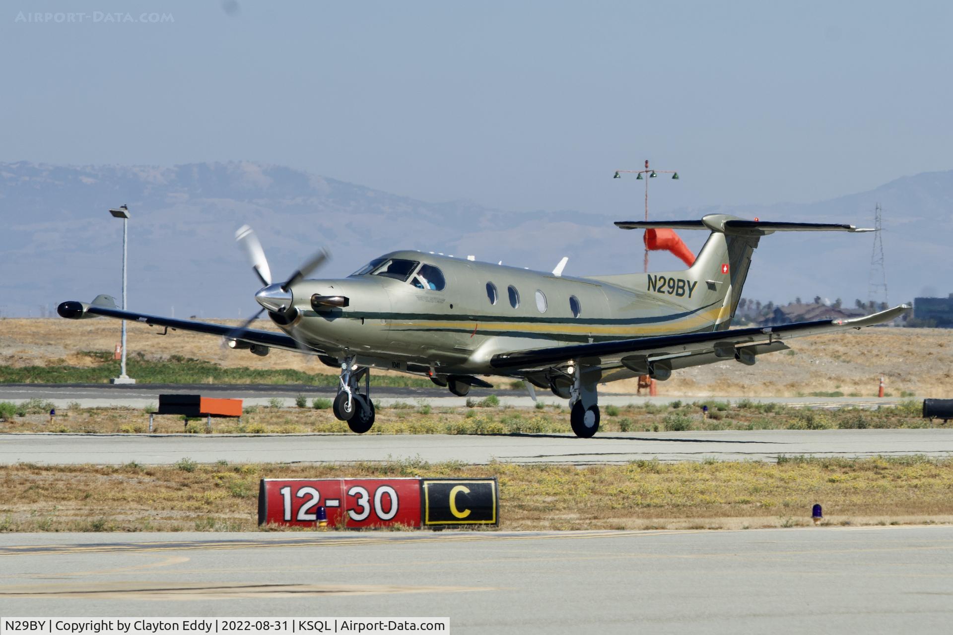N29BY, 2008 Pilatus PC-12/47E C/N 1041, San Carlos Airport in California 2022.