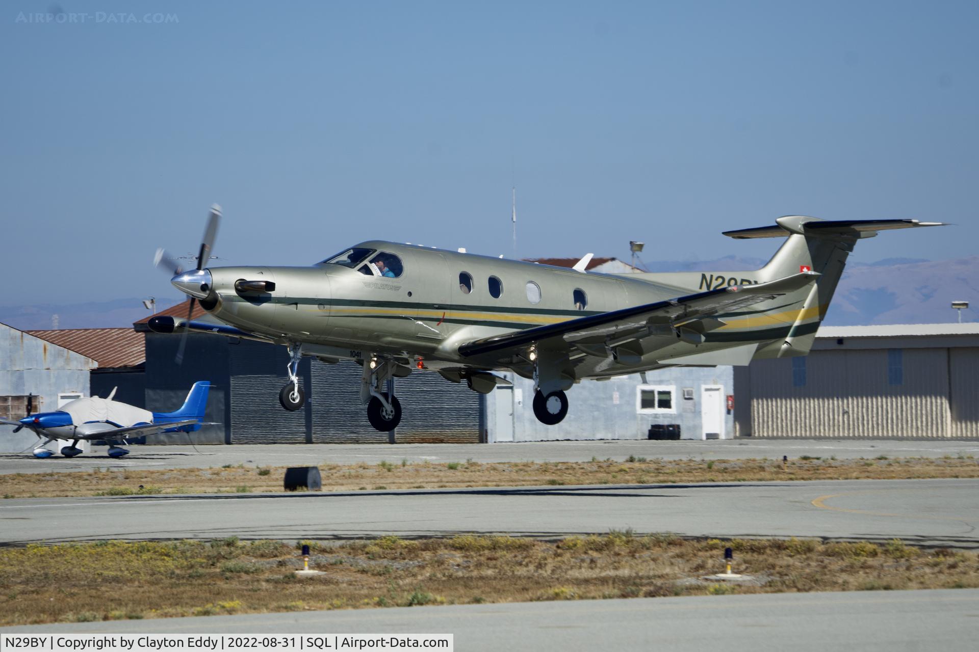 N29BY, 2008 Pilatus PC-12/47E C/N 1041, San Carlos Airport in California 2022.