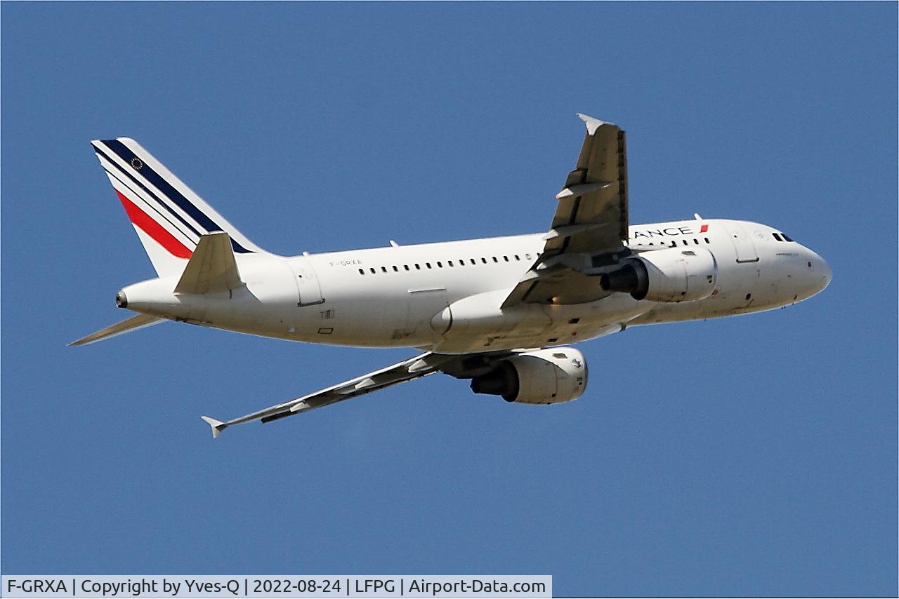 F-GRXA, 2001 Airbus A319-111 C/N 1640, Airbus A319-111, Climbing from rwy 09R, Roissy Charles De Gaulle airport (LFPG-CDG)